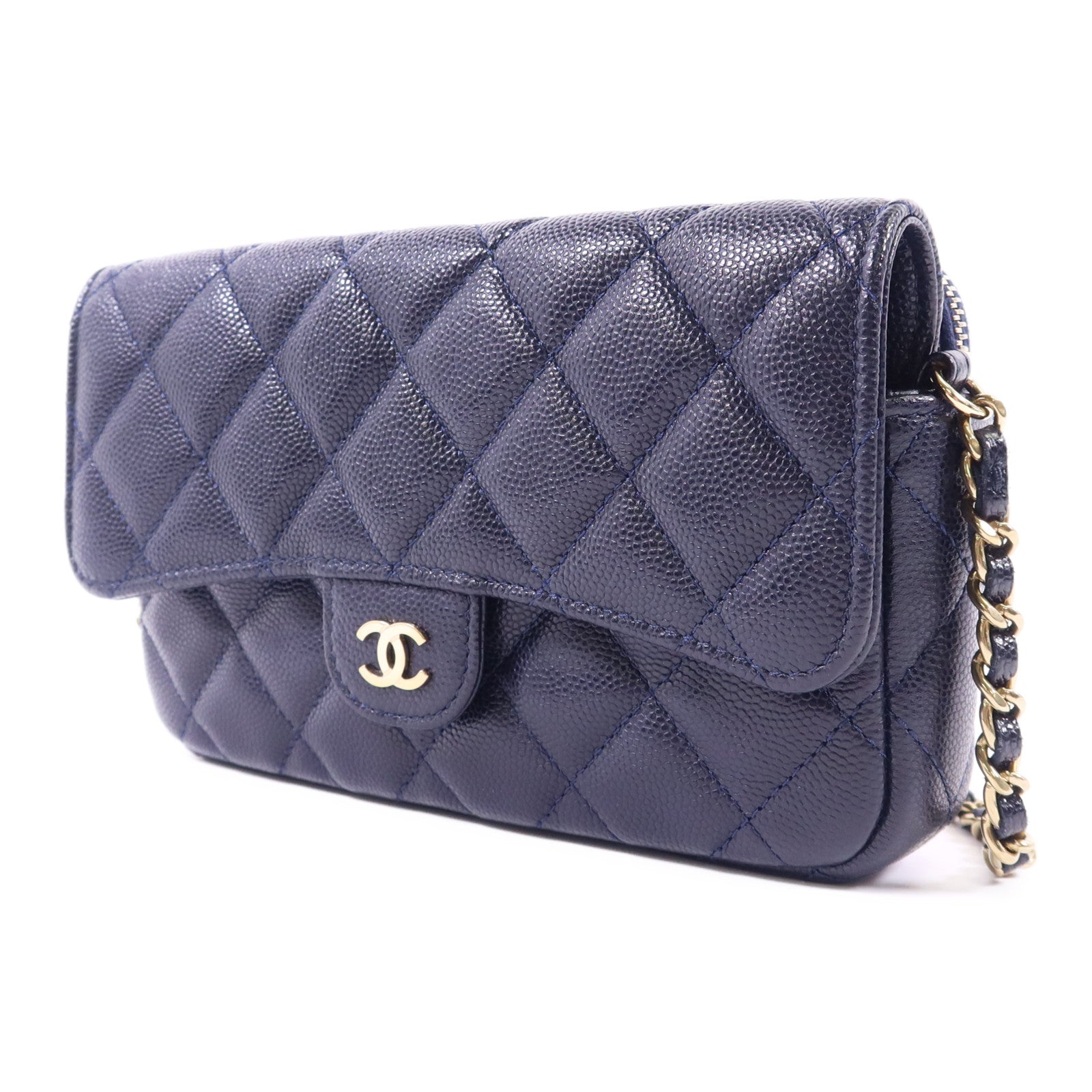 CHANEL 【激減優惠】牛皮皮革Chain Shoulder Bag金扣鏈帶肩背袋