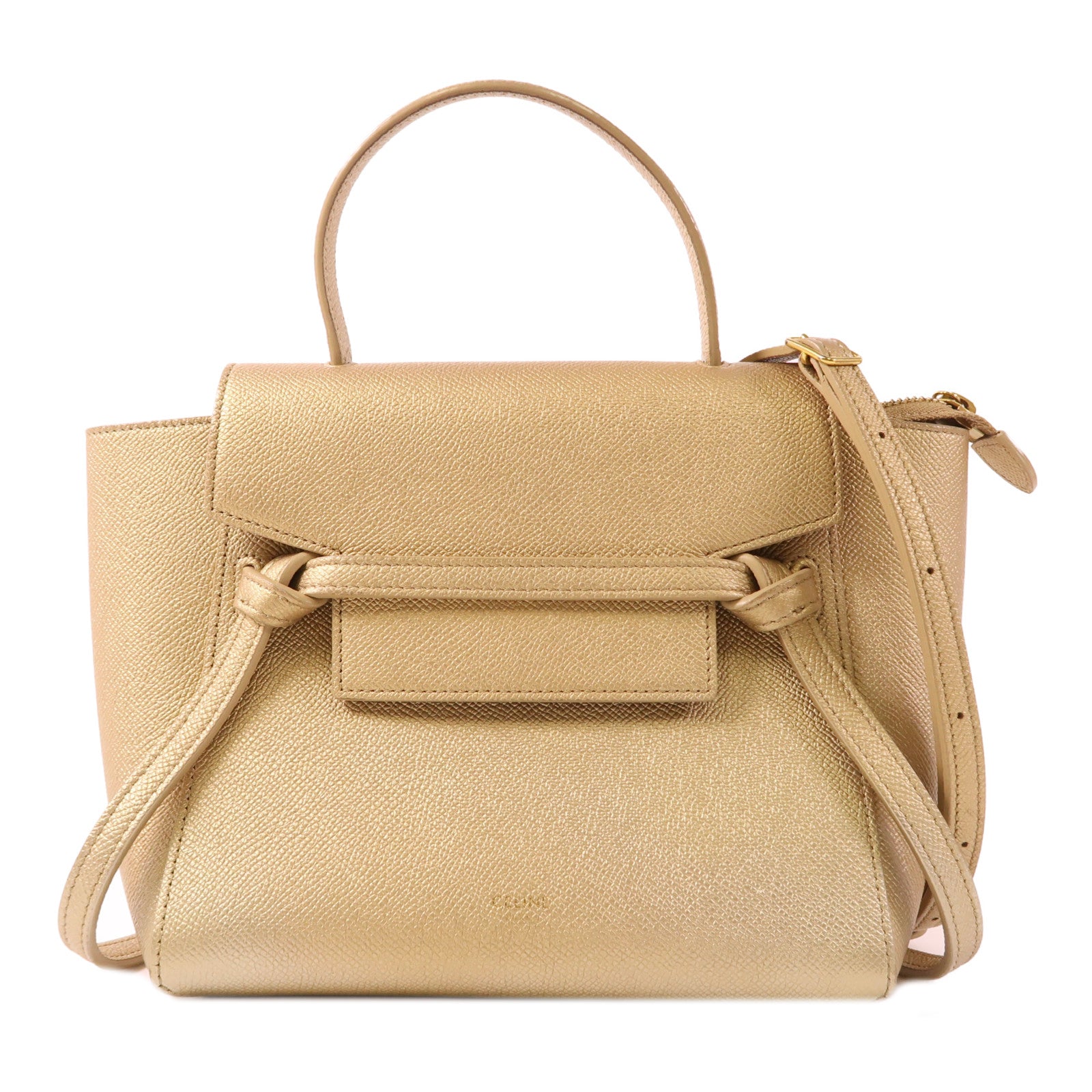 CELINE 牛皮皮革Nano Belt Bag金扣手挽肩背兩用袋