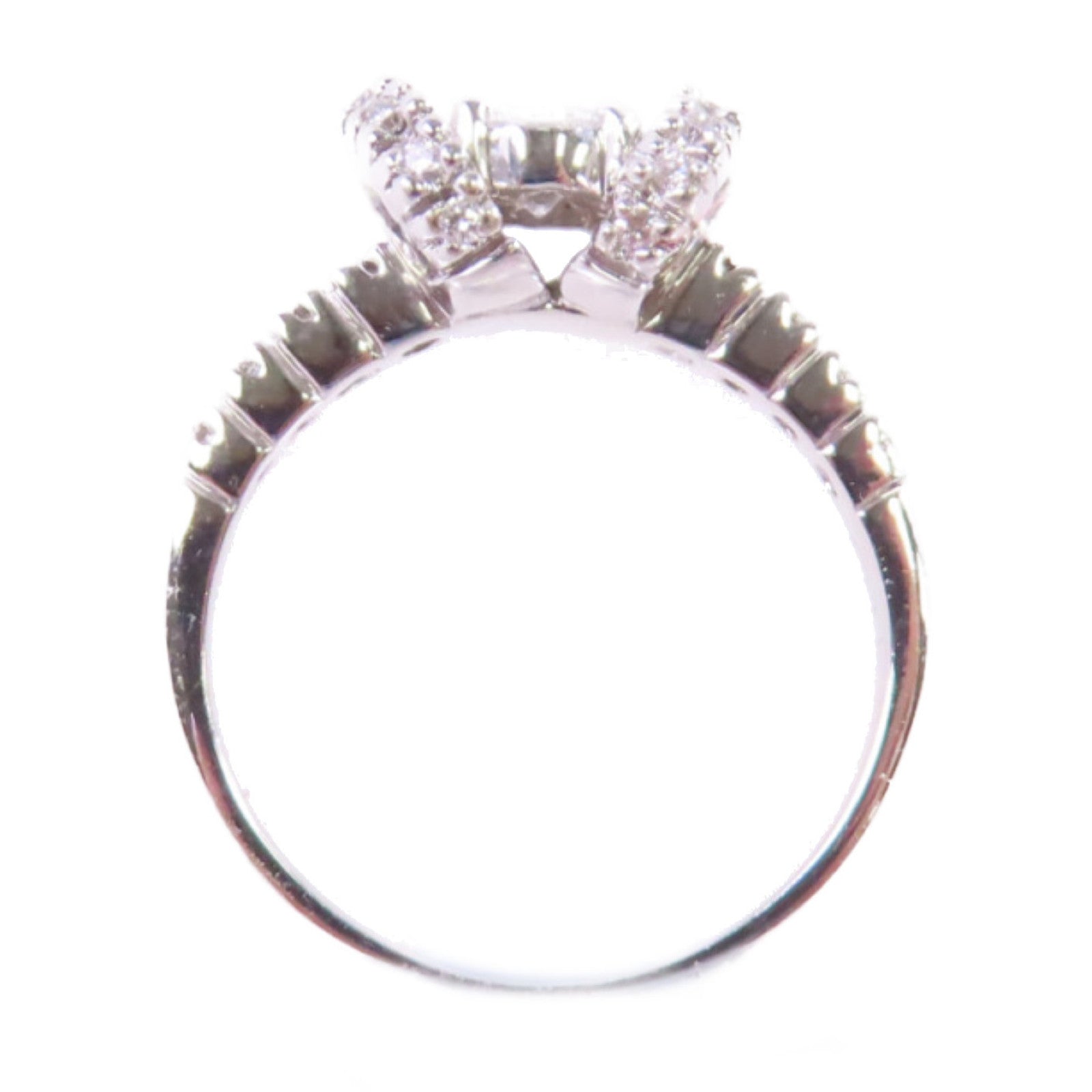 Jewelry 0.31ct Diamond Ring US#6.5 18K White Gold