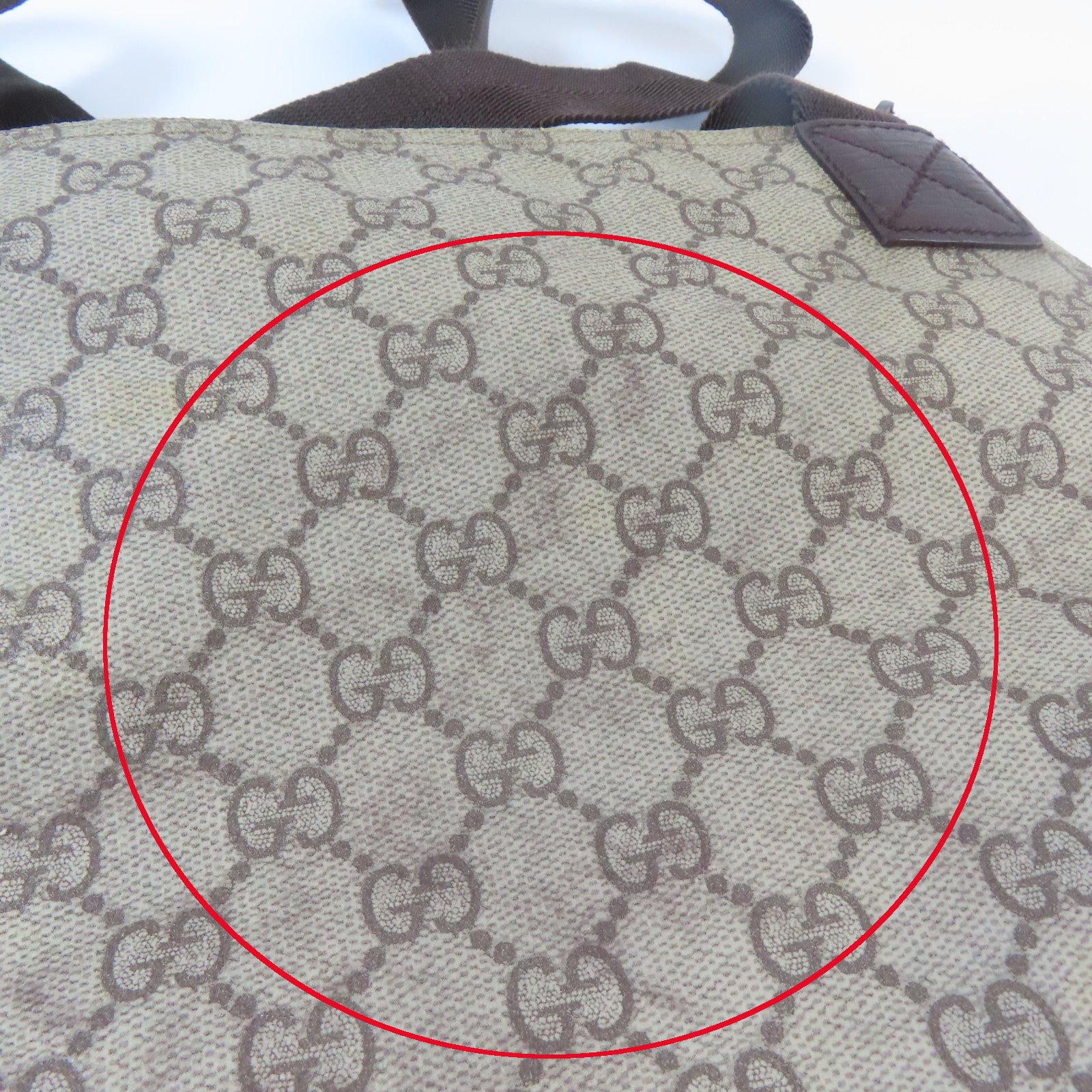 GUCCI 【激減優惠】塗層帆布Shoulder Bag銀扣肩背袋啡色