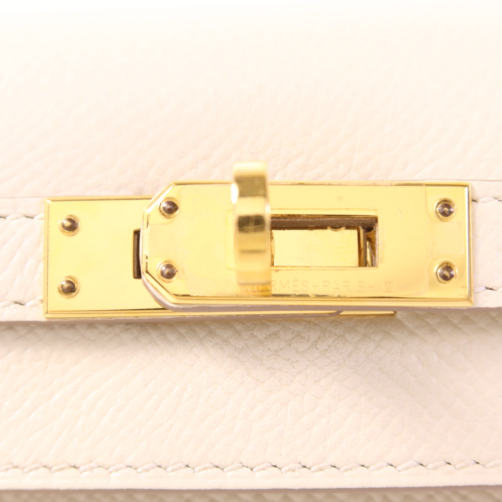 HERMES Epsom皮革Kelly 25手挽肩背兩用袋Craie