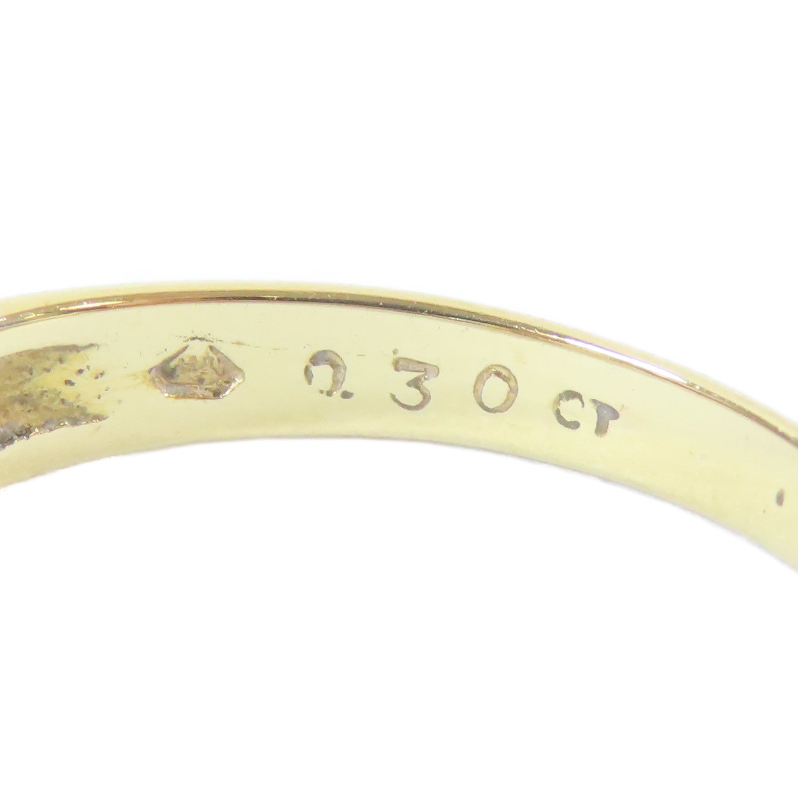 JEWELRY 【激減優惠】18K黃金Diamond Ring0.30ct鑽石戒指US#5.25
