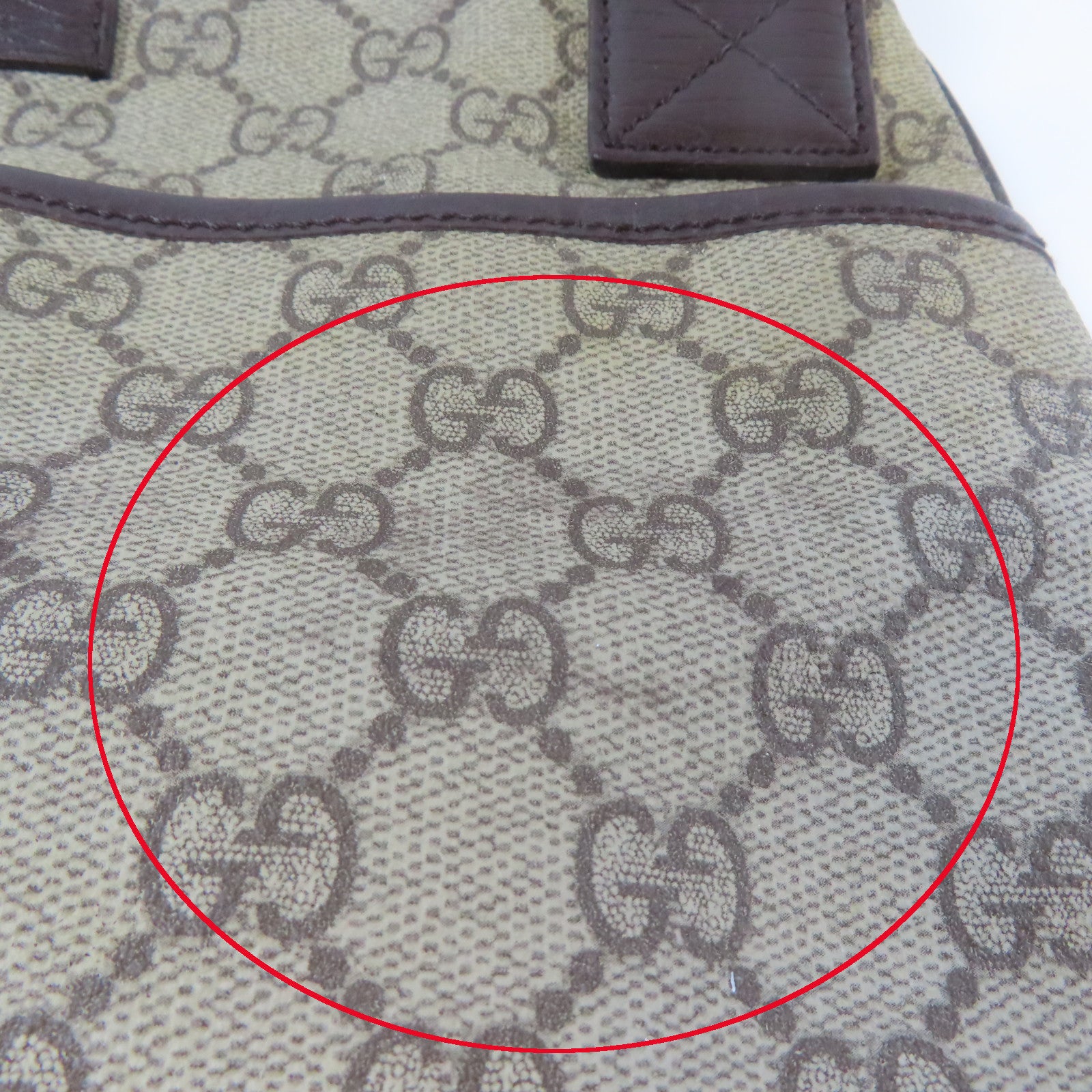 GUCCI 【激減優惠】塗層帆布Shoulder Bag銀扣肩背袋啡色