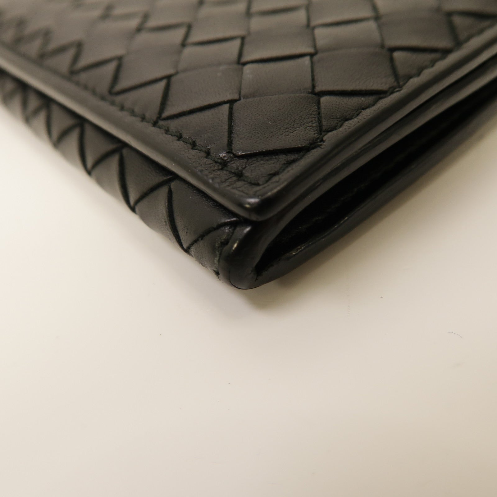 BOTTEGA VENETA 織紋皮革Long Wallet長錢包黑色