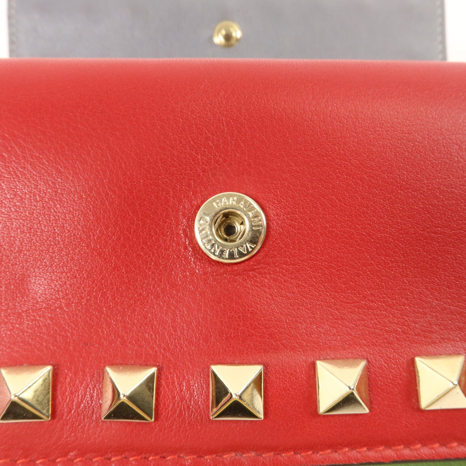 Valentino 牛皮皮革Rockstud Wallet錢包