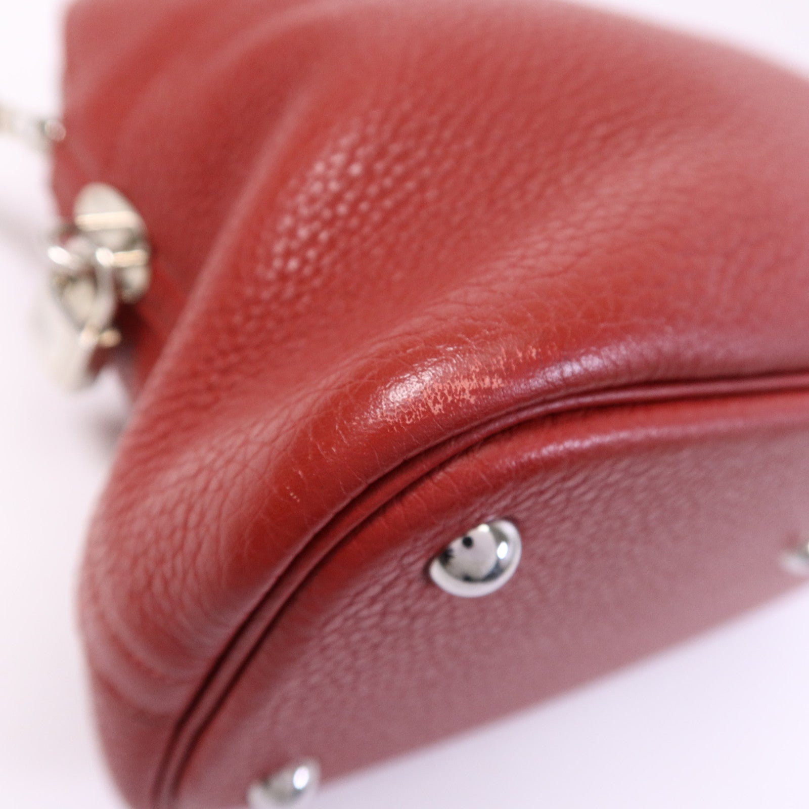 HERMES 【激減優惠】Clemence皮革Bolide 31銀扣手挽肩背兩用袋Rouge Casaque