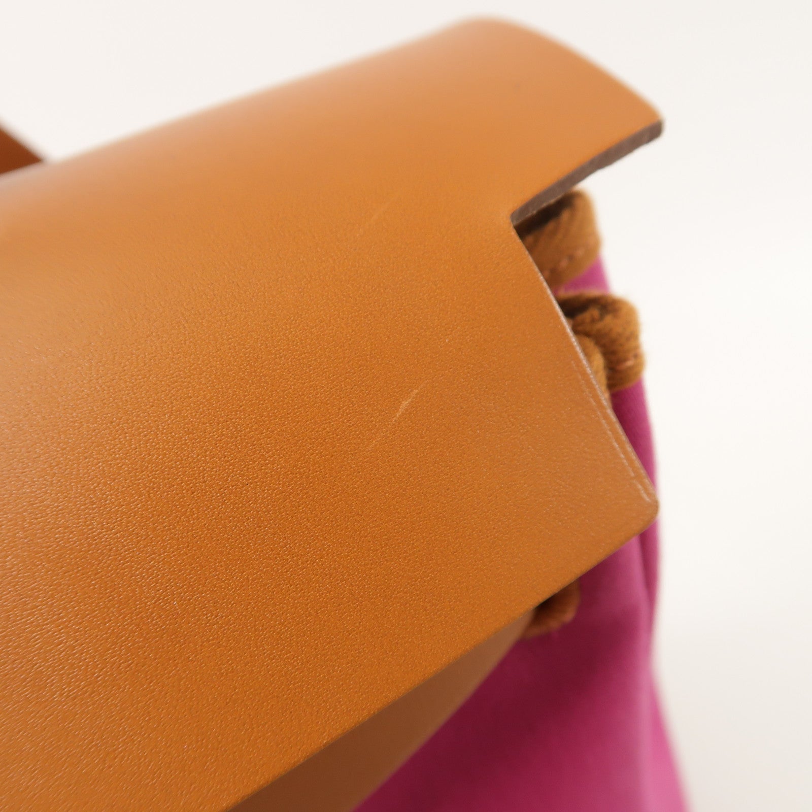 HERMES 帆布Herbag PM銀扣手挽肩背兩用袋Magnolia