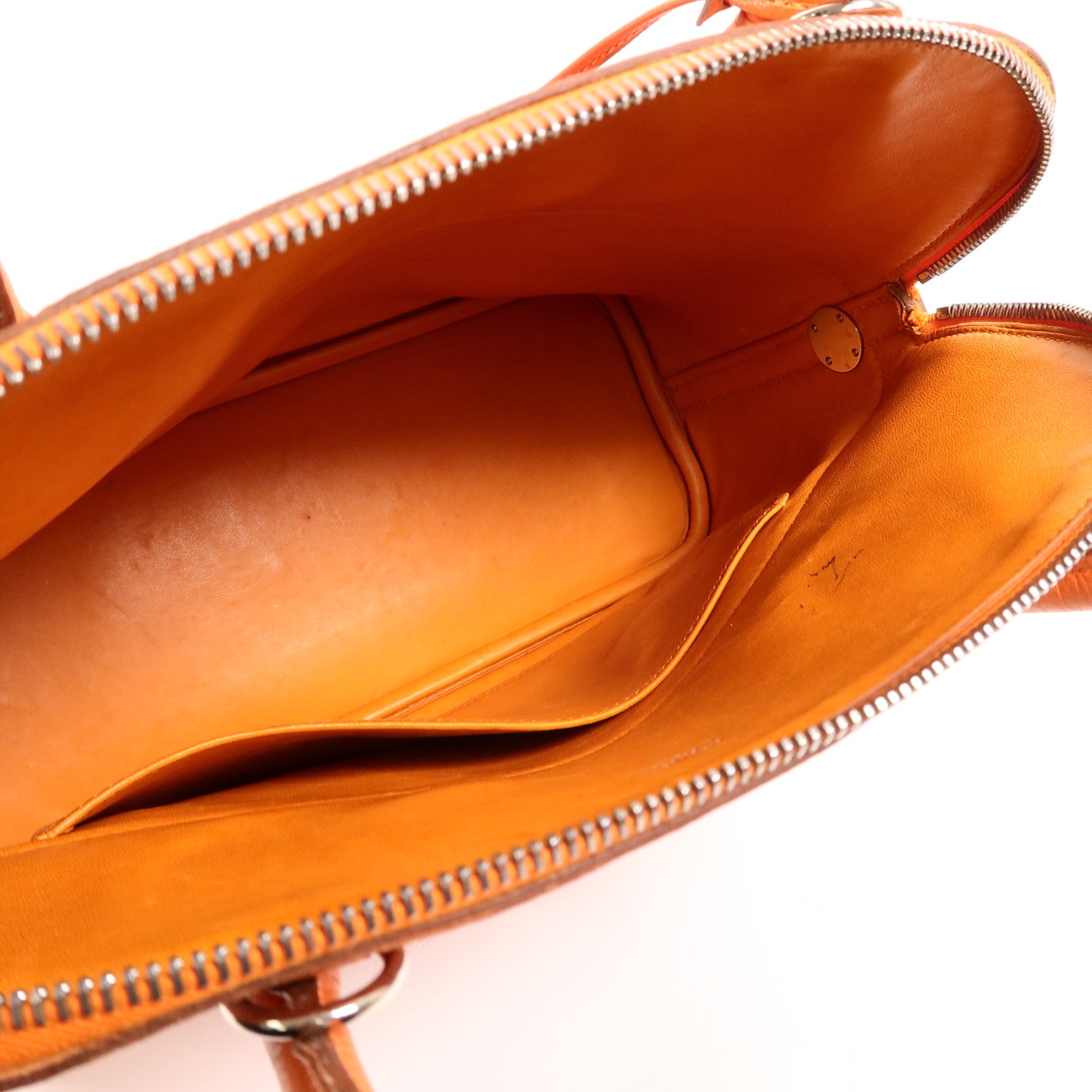 HERMES Clemence皮革Bolide 31手挽肩背兩用袋Orange