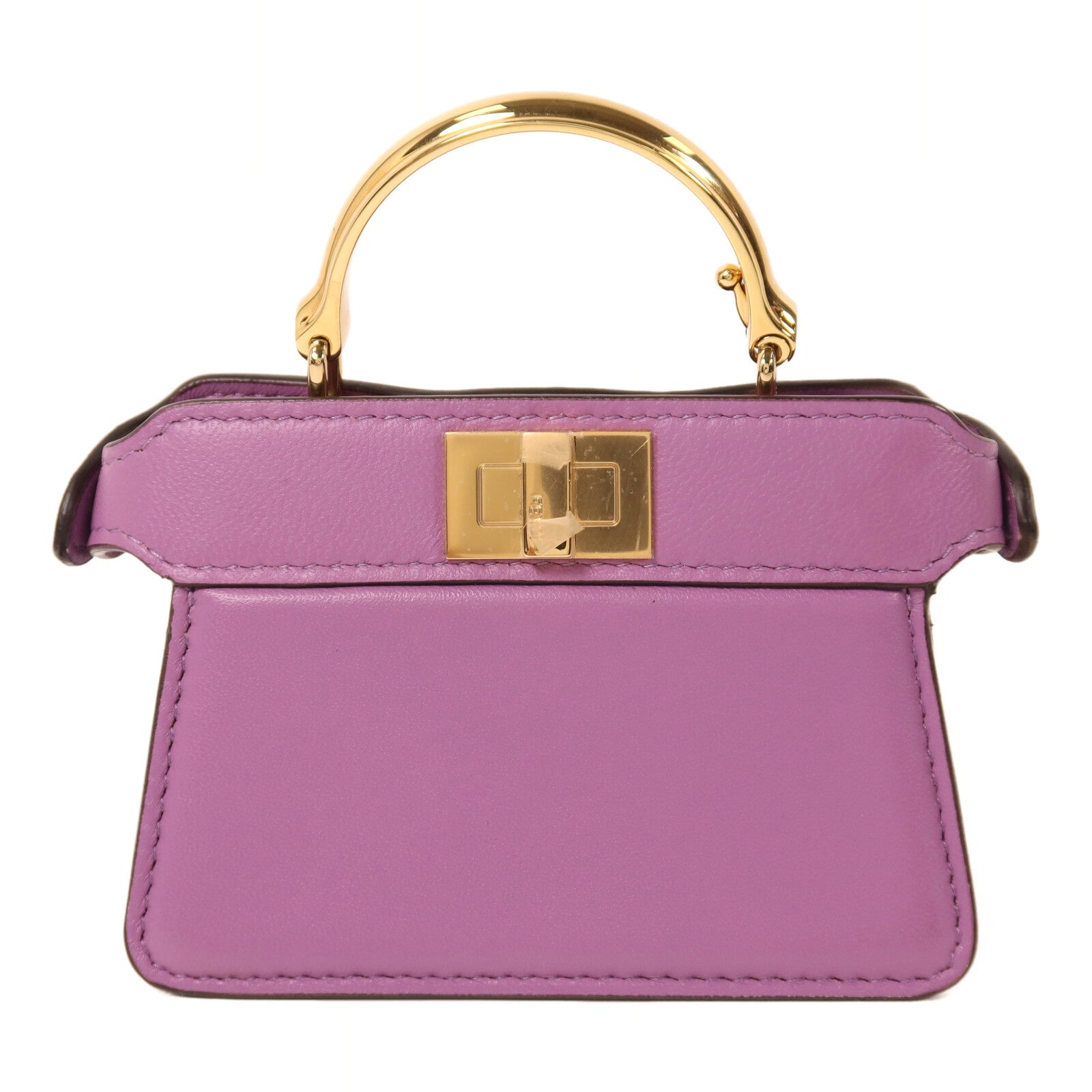 FENDI 牛皮皮革Nano Peekaboo金扣手挽肩背兩用袋