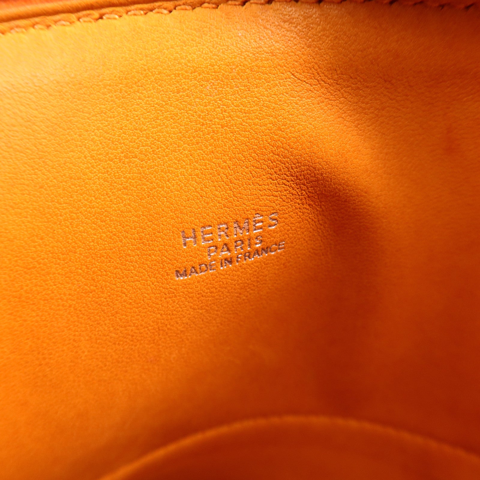 HERMES Clemence皮革Bolide 31手挽肩背兩用袋Orange