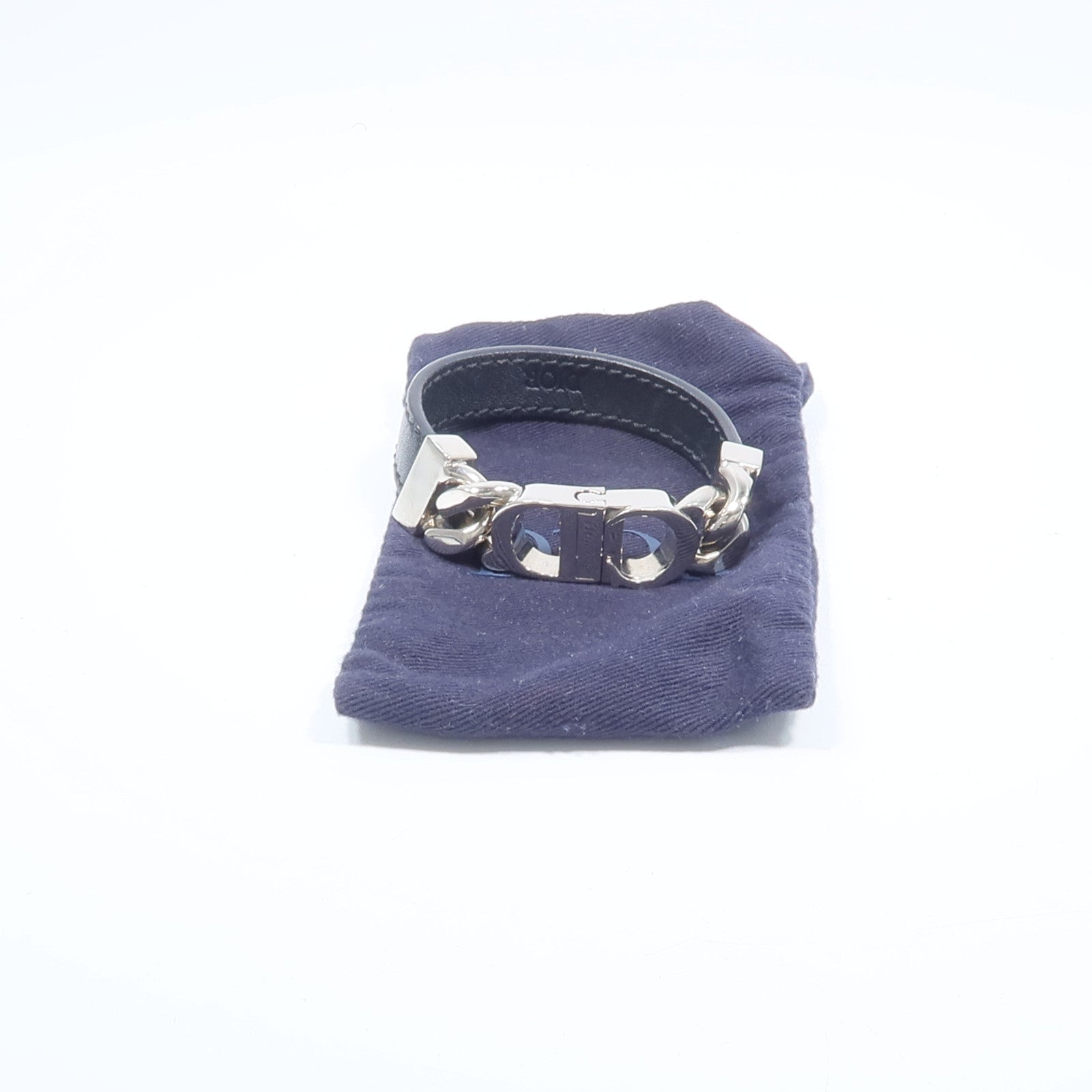Dior 牛皮皮革/金屬CD Icon Bracelet手鏈
