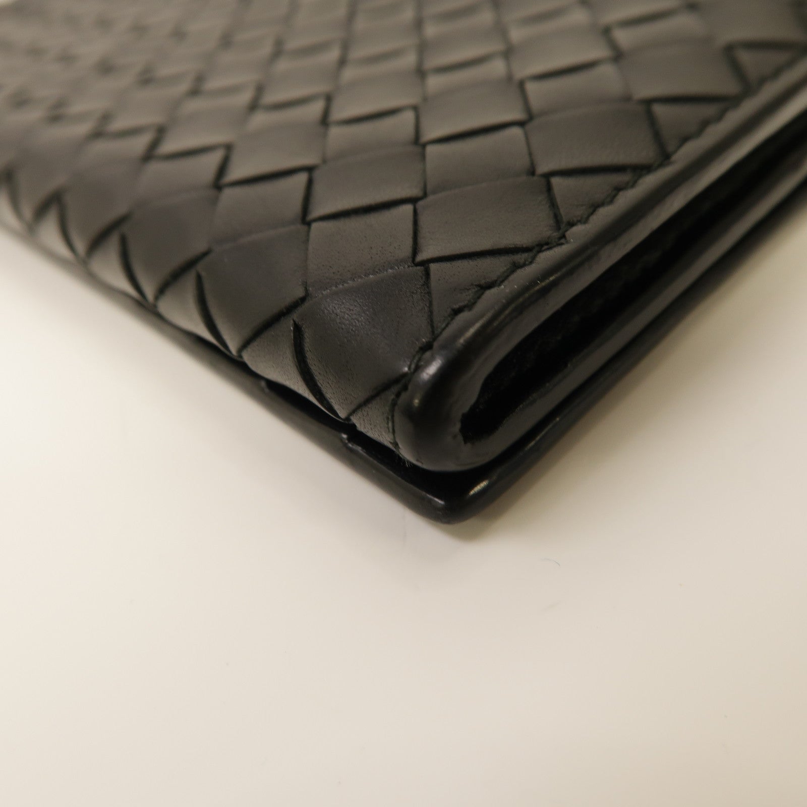 BOTTEGA VENETA 織紋皮革Long Wallet長錢包黑色