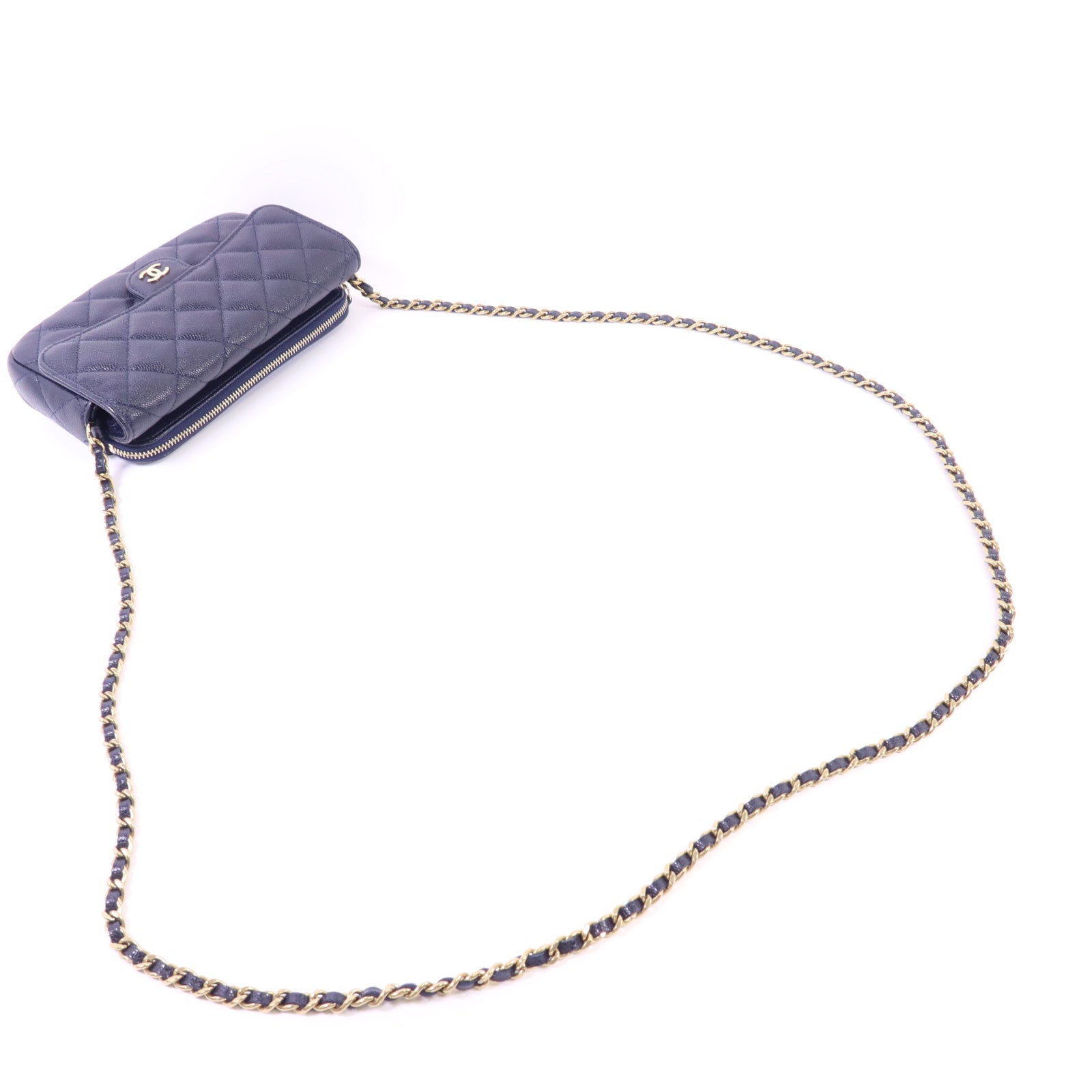 CHANEL 【激減優惠】牛皮皮革Chain Shoulder Bag金扣鏈帶肩背袋