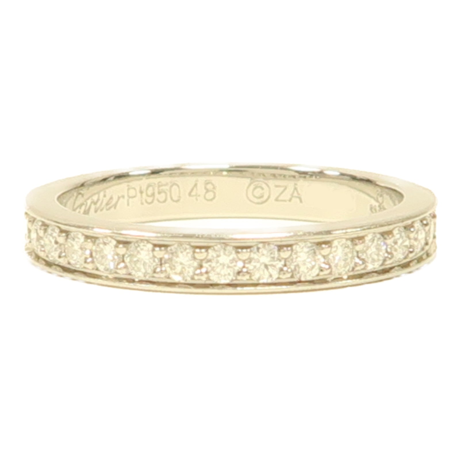 CARTIER PT950鉑金Etincelle De Cartier Ring戒指US#4.5銀色