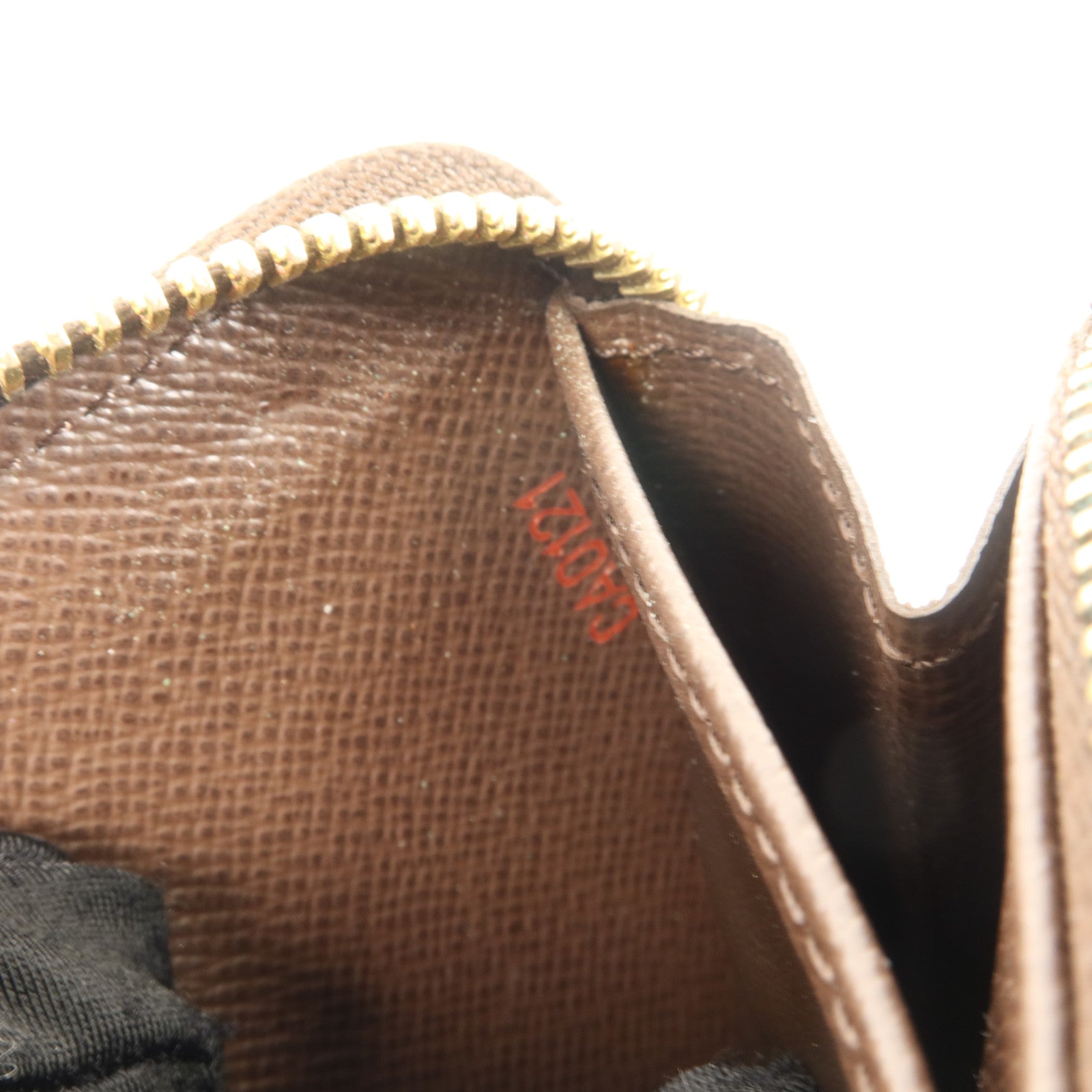LOUIS VUITTON Damier Zipper Wallet金扣長錢包