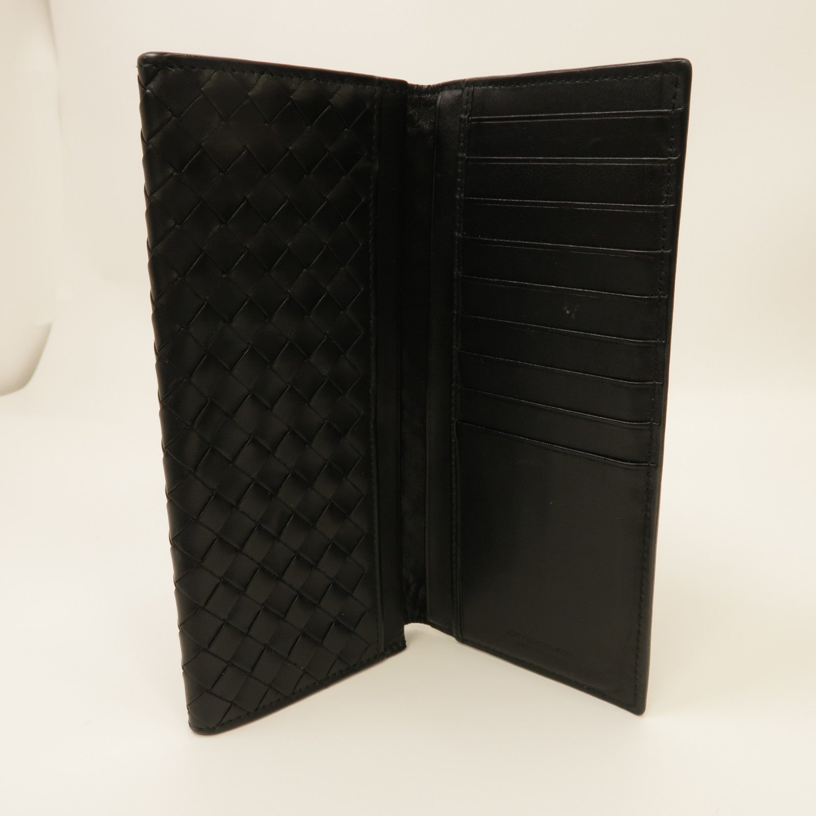BOTTEGA VENETA 織紋皮革Long Wallet長錢包黑色