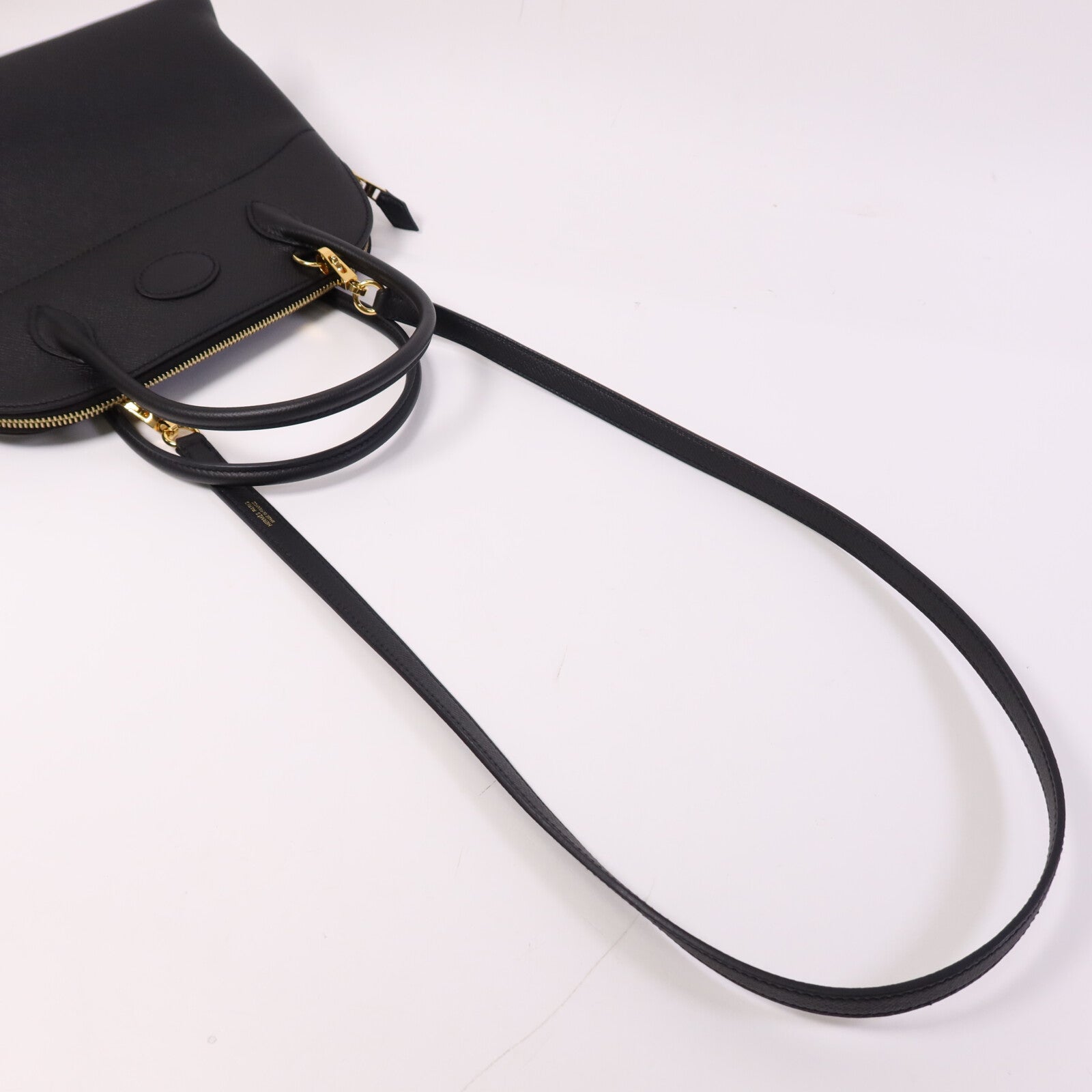 HERMES Epsom皮革Bolide 27金扣手挽肩背兩用袋Noir