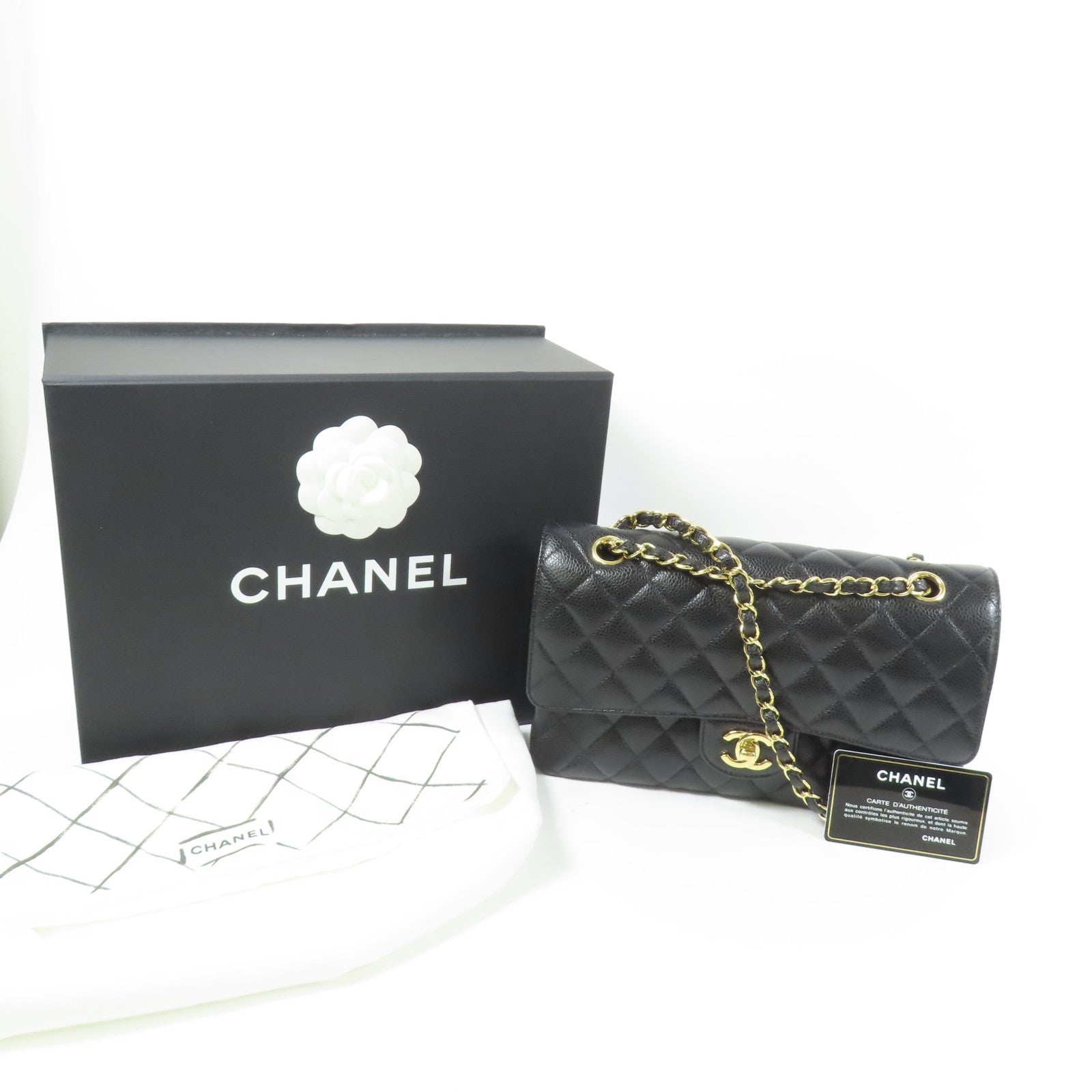 CHANEL 牛皮皮革Classic 25金扣鏈帶肩背袋