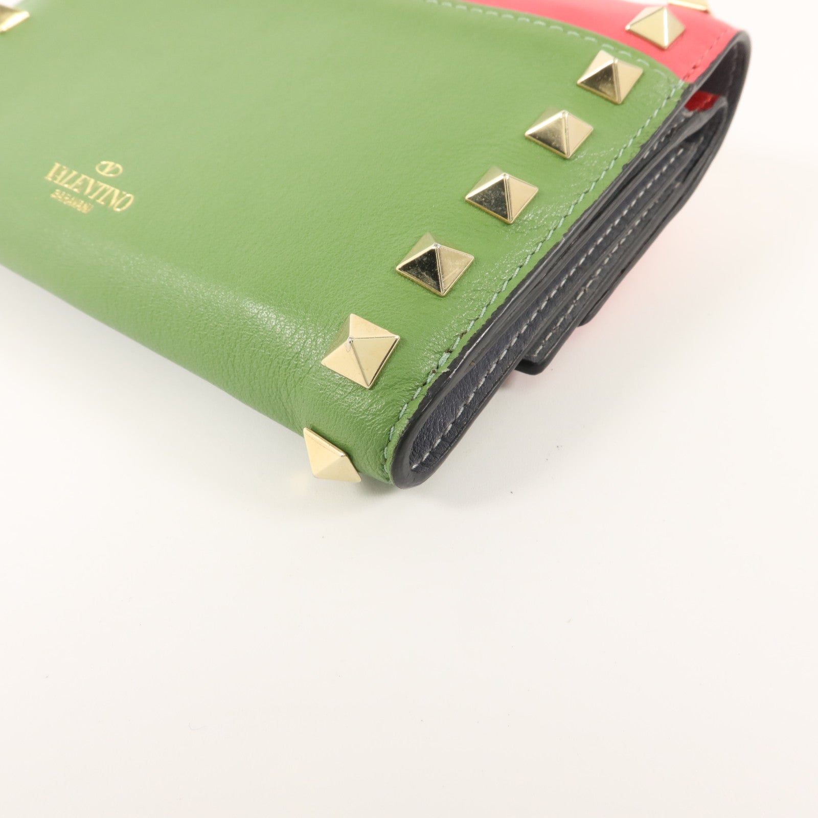 Valentino 牛皮皮革Rockstud Wallet錢包