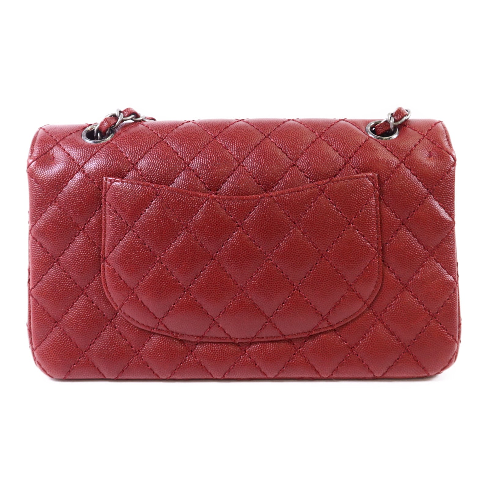 CHANEL 牛皮皮革Classic 25銀扣鏈帶肩背袋
