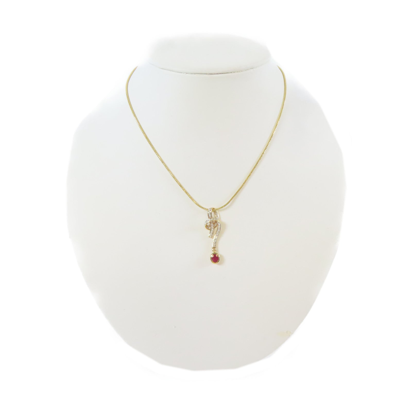 JEWELRY 【激減優惠】18K黃金Ruby Necklace紅寶石項鍊#40cm