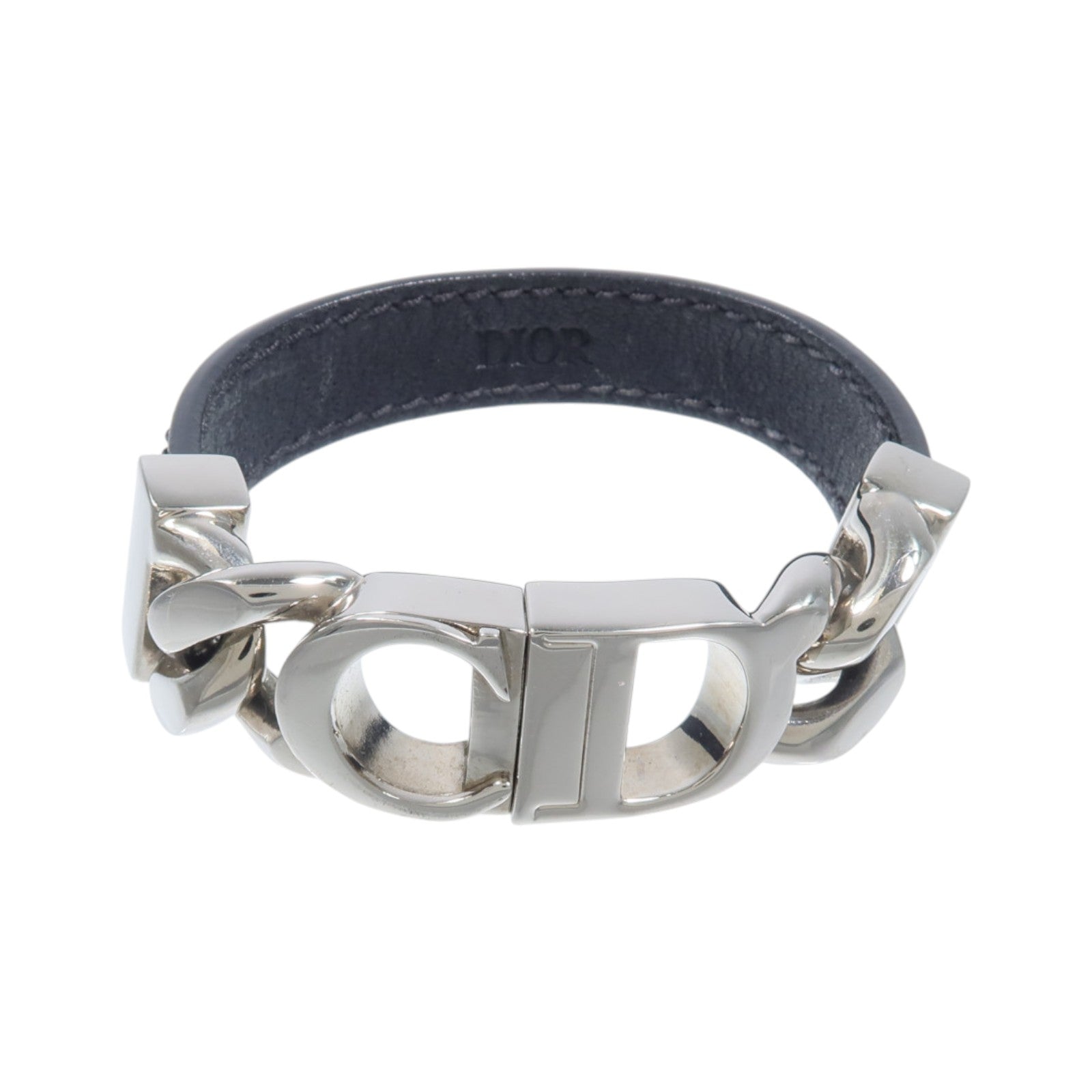 Dior 牛皮皮革/金屬CD Icon Bracelet手鏈