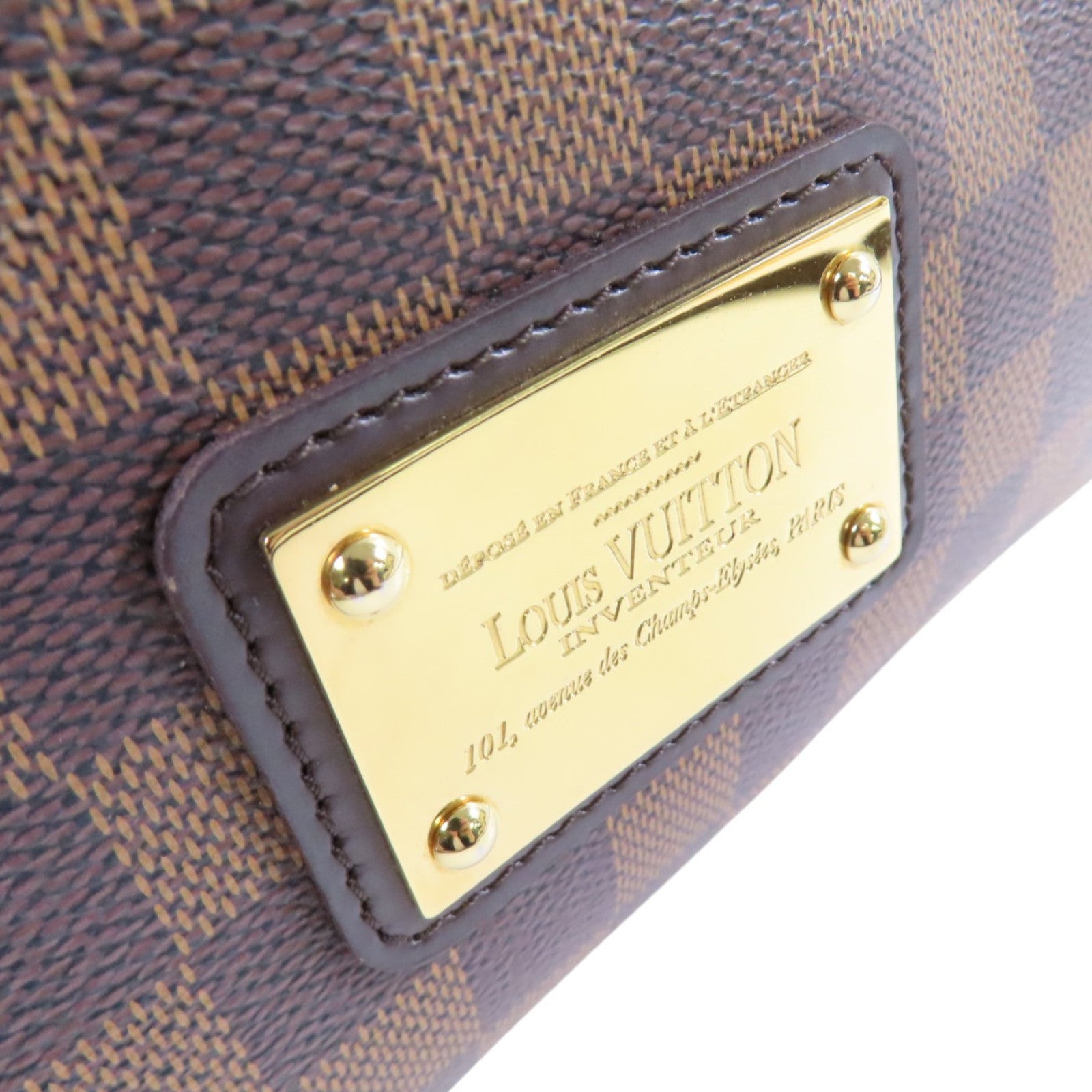 LOUIS VUITTON Damier Eva金扣手挽肩背兩用袋