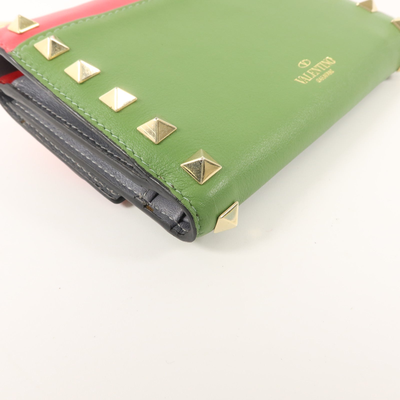 Valentino 牛皮皮革Rockstud Wallet錢包