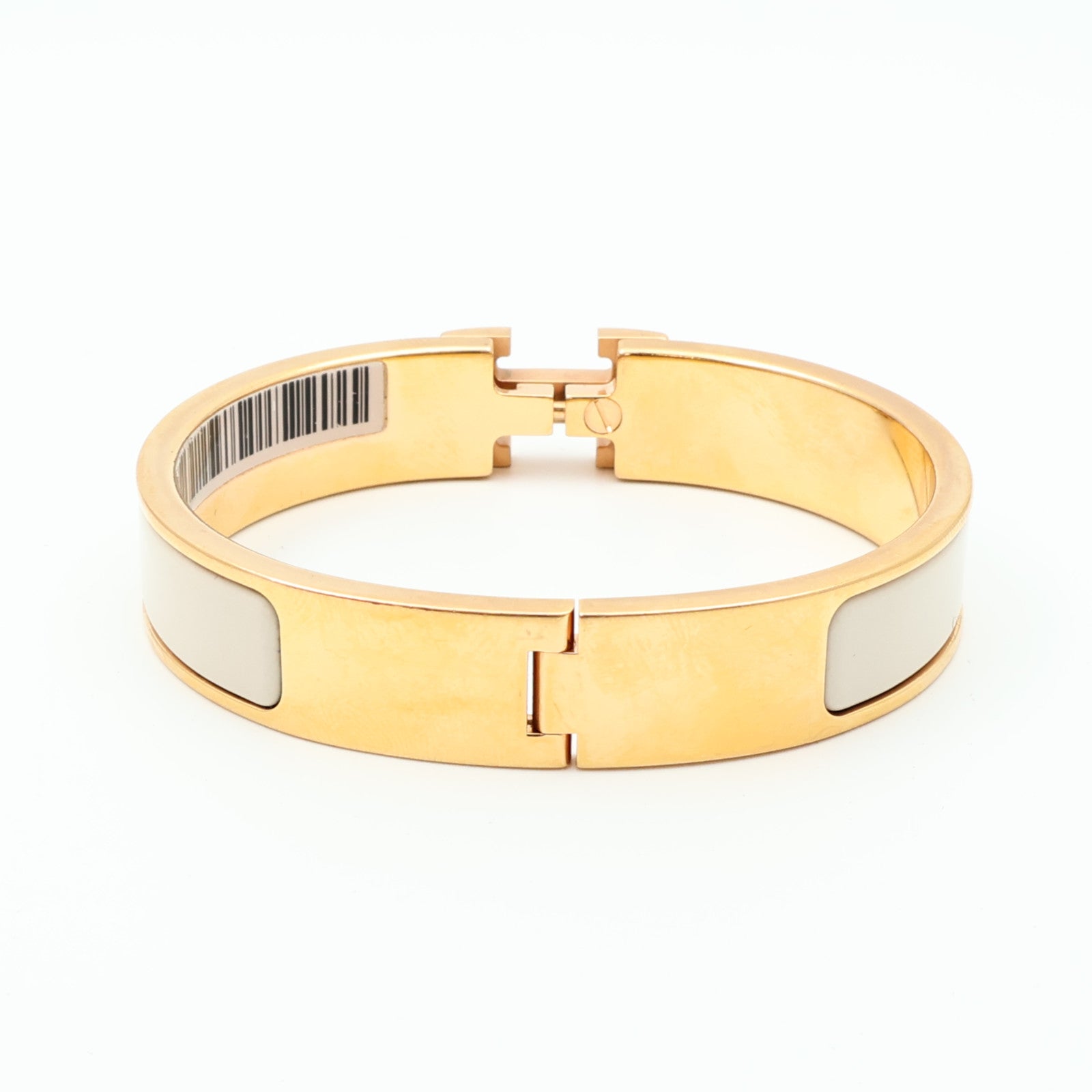 HERMES 金屬/琺瑯Clic H Bracelet金扣手鐲