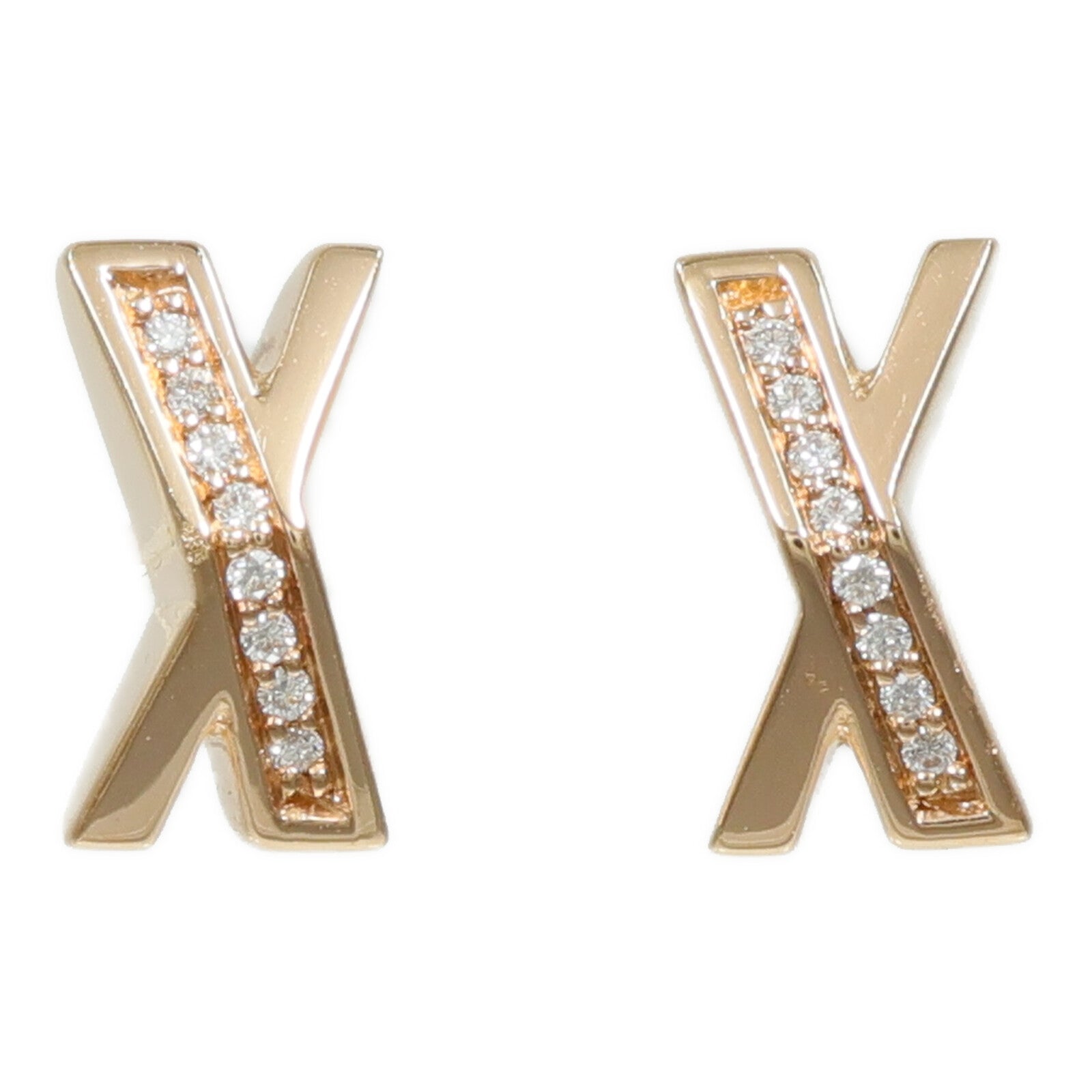 TIFFANY＆CO 18K玫瑰金Paloma's Graffiti Diamond Earrings鑽石耳環