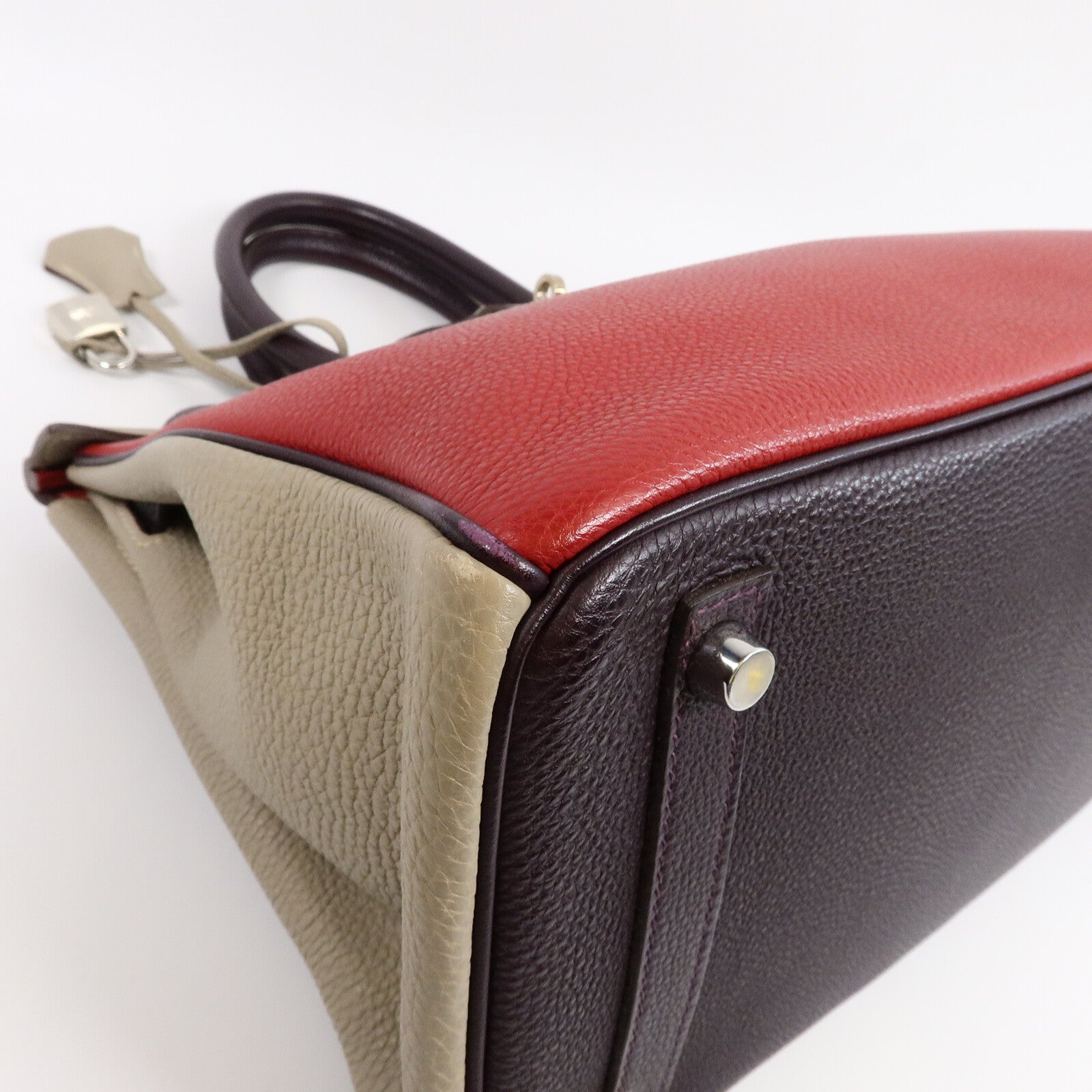 HERMES Togo皮革Birkin 30手挽袋3 Tone