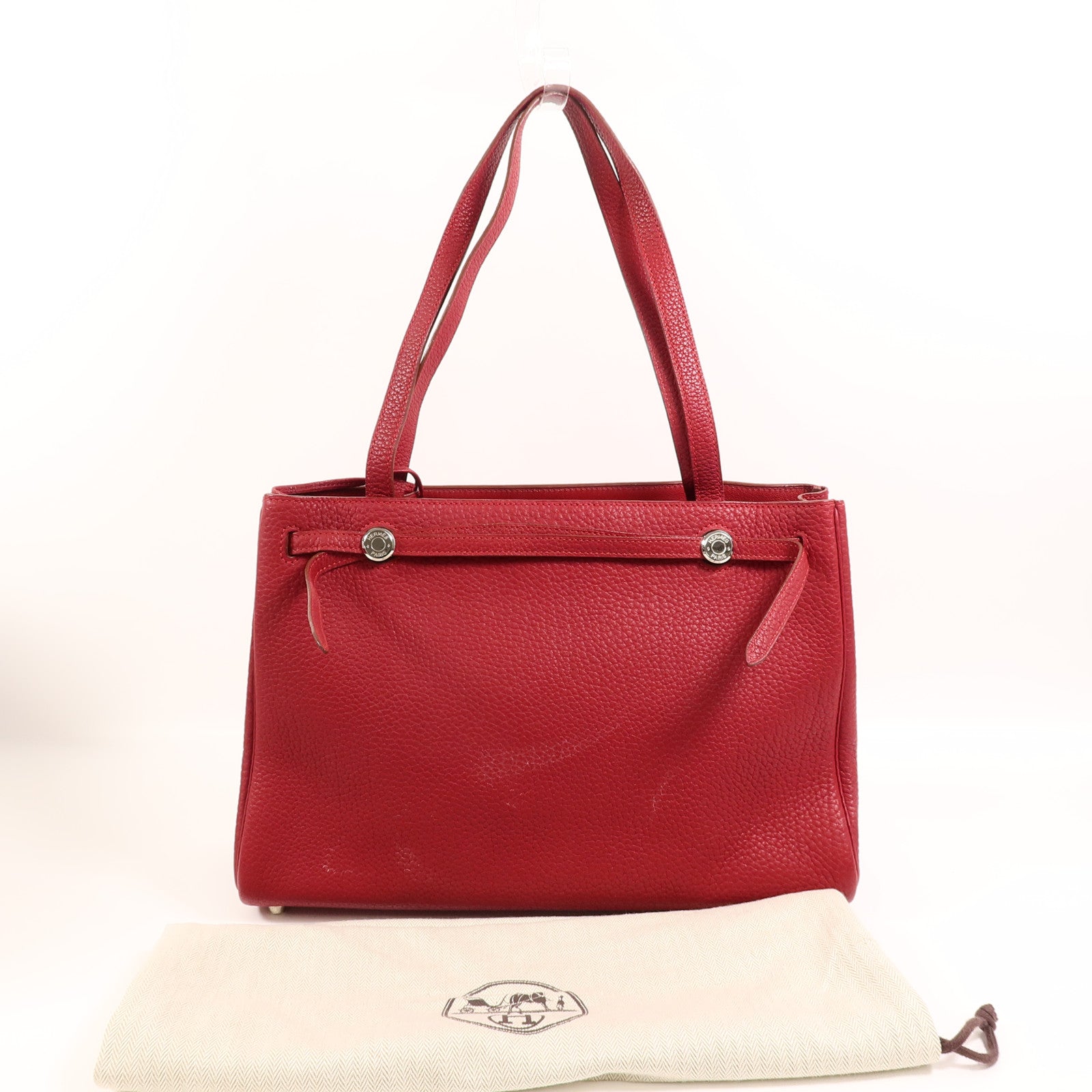 HERMES Togo皮革Cabana 35肩背袋Rouge H