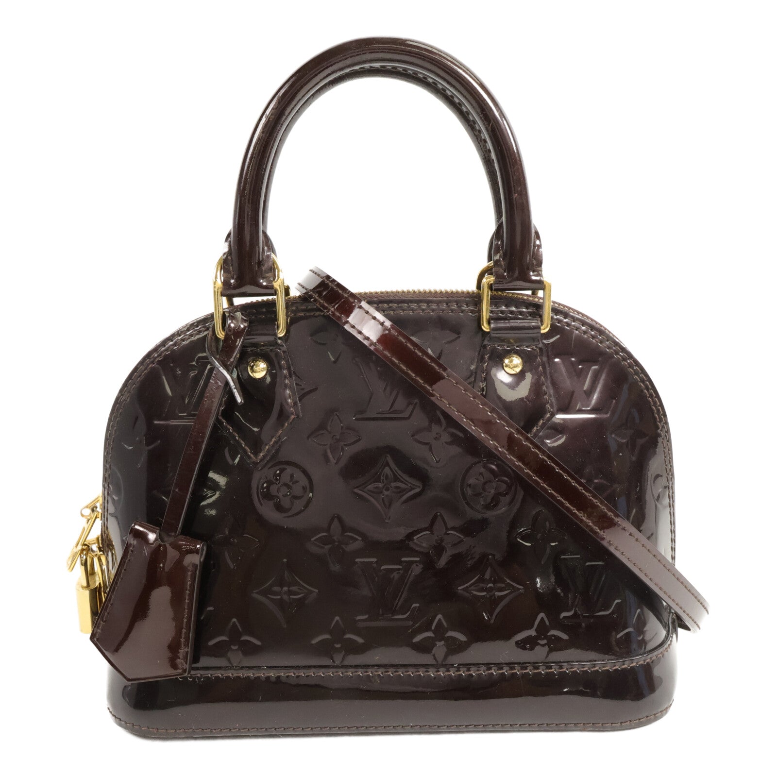 LOUIS VUITTON Monogram Vernis Alma BB手挽肩背兩用袋