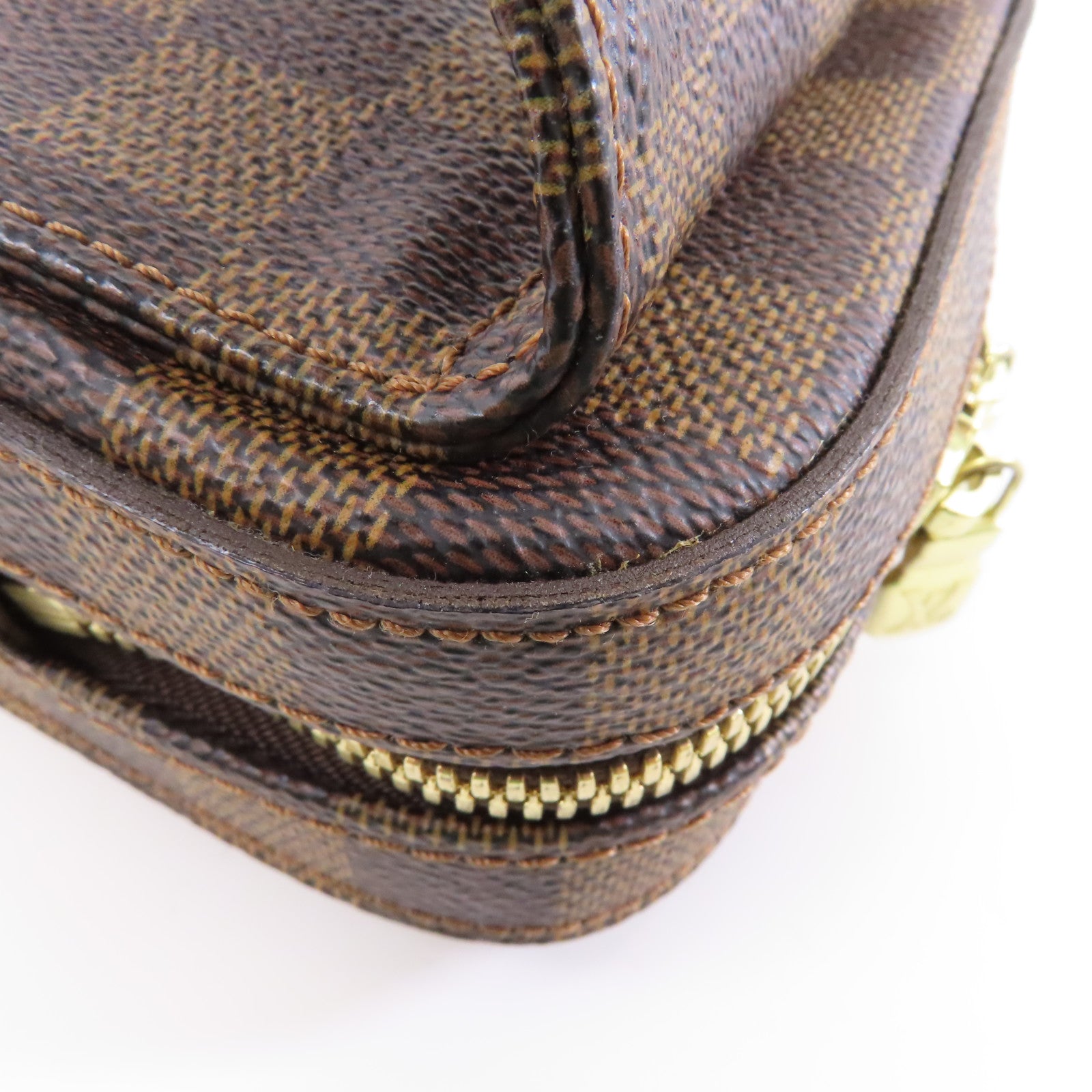 LOUIS VUITTON Damier Ebene Geronimos金扣腰包啡色