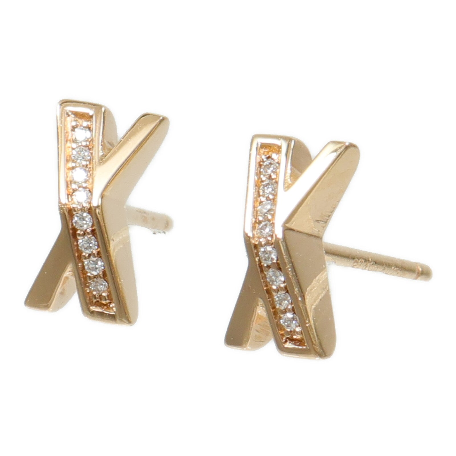 TIFFANY＆CO 18K玫瑰金Paloma's Graffiti Diamond Earrings鑽石耳環