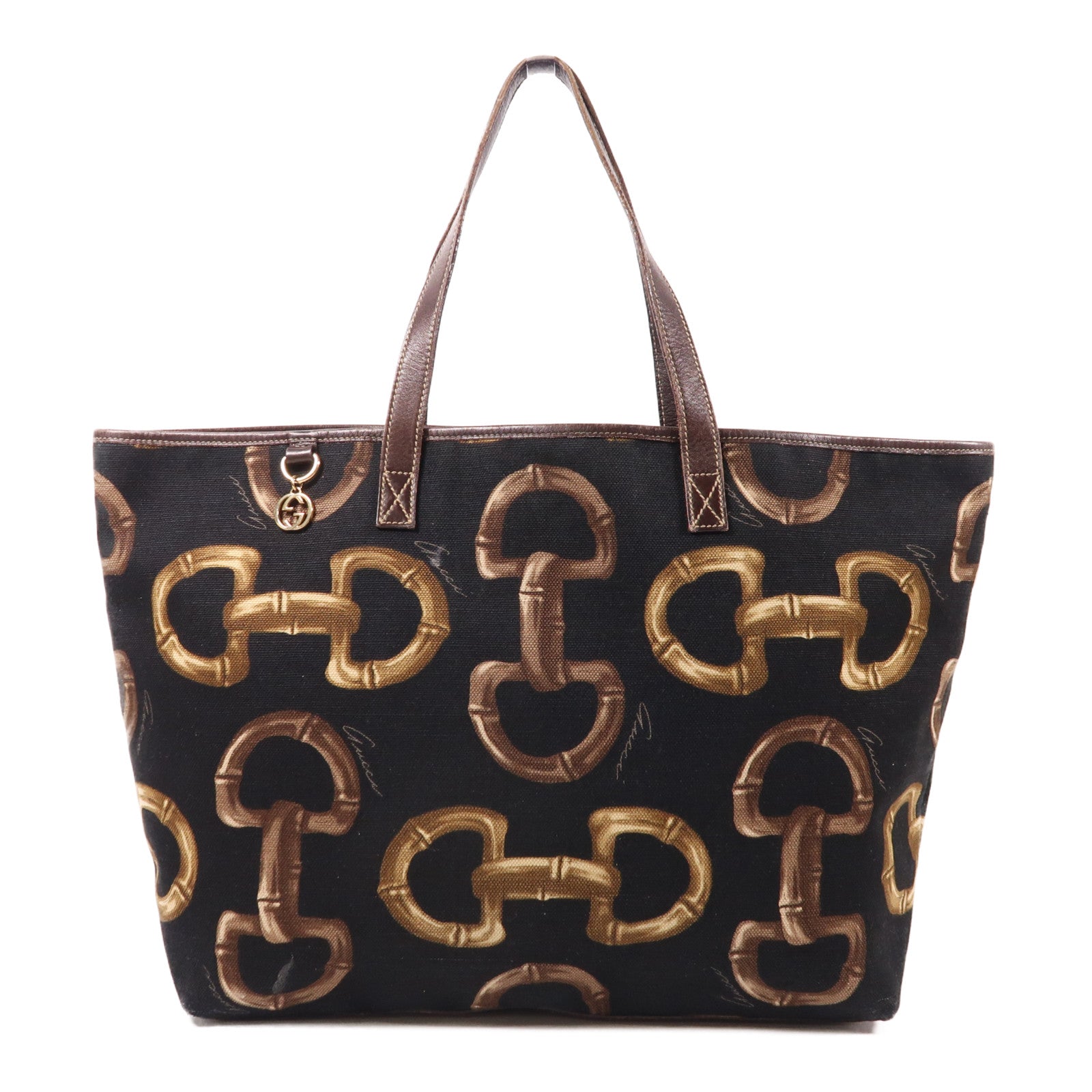 GUCCI 帆布Tote Bag金扣手挽袋