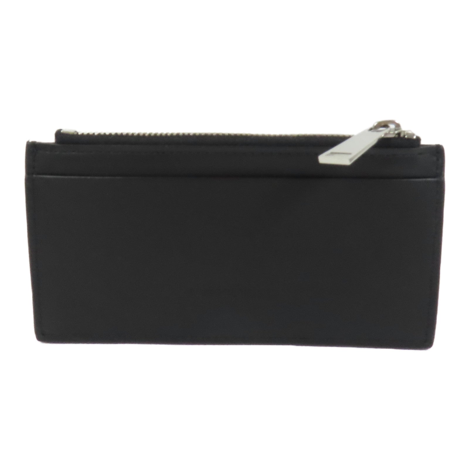 BOTTEGA VENETA 皮革Zip Card Case銀扣卡片套