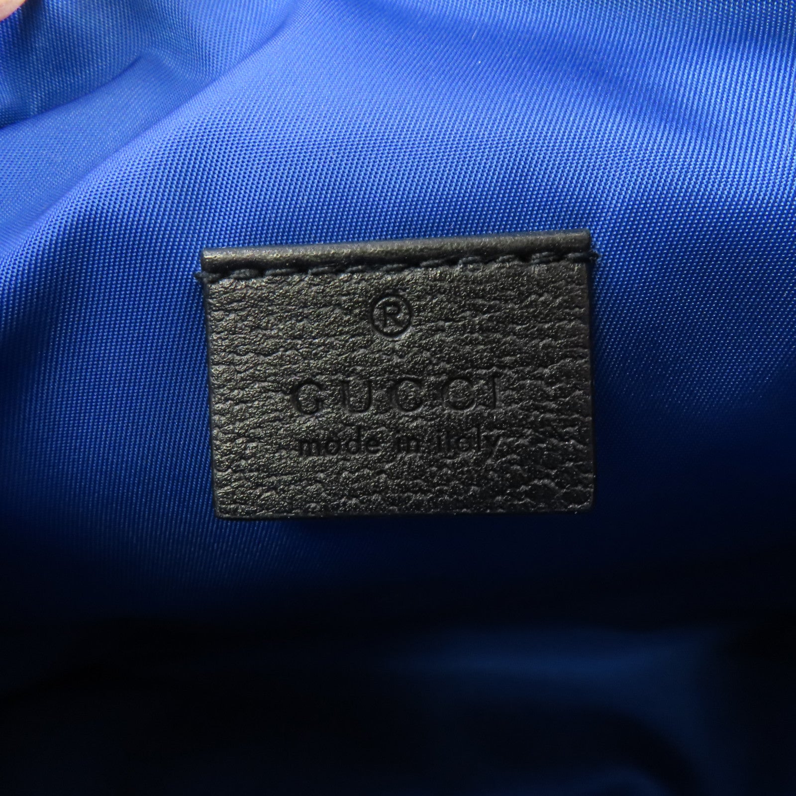 GUCCI 尼龍Shoulder Bag銀扣肩背袋藍色