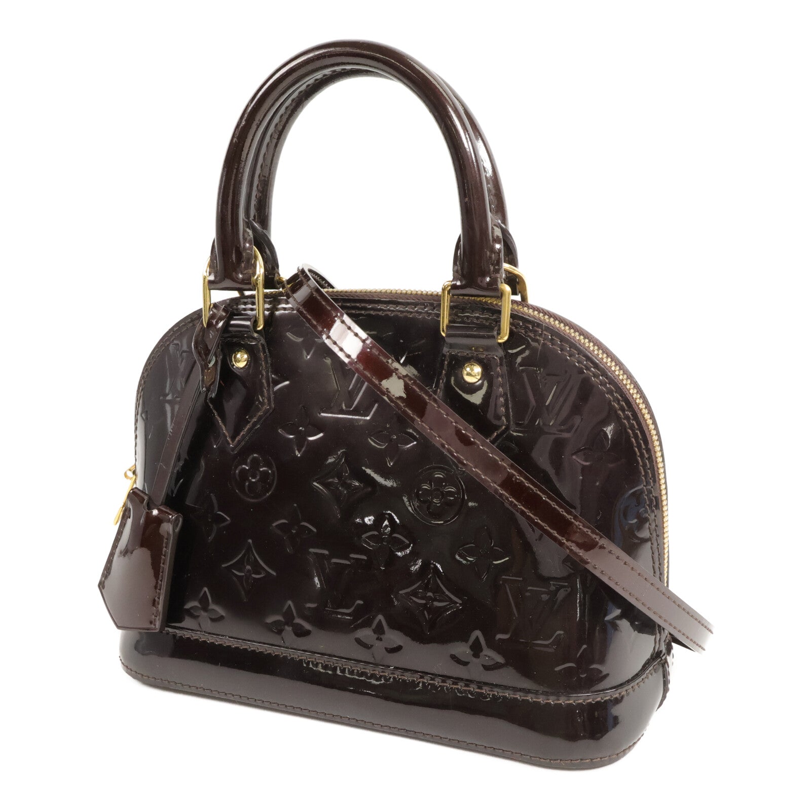 LOUIS VUITTON Monogram Vernis Alma BB手挽肩背兩用袋