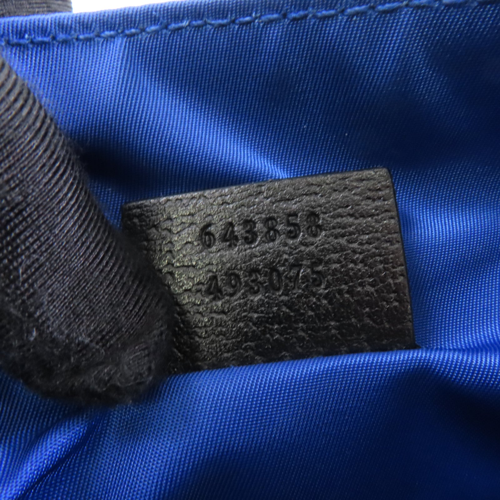 GUCCI 尼龍Shoulder Bag銀扣肩背袋藍色