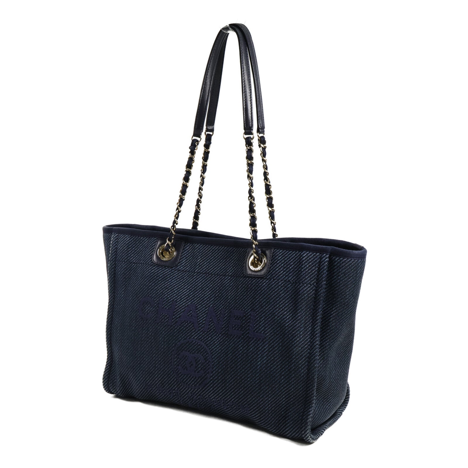 CHANEL 牛仔布Deauville Tote手挽袋