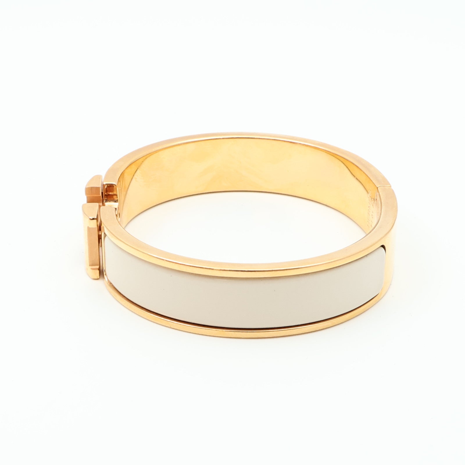 HERMES 金屬/琺瑯Clic H Bracelet金扣手鐲