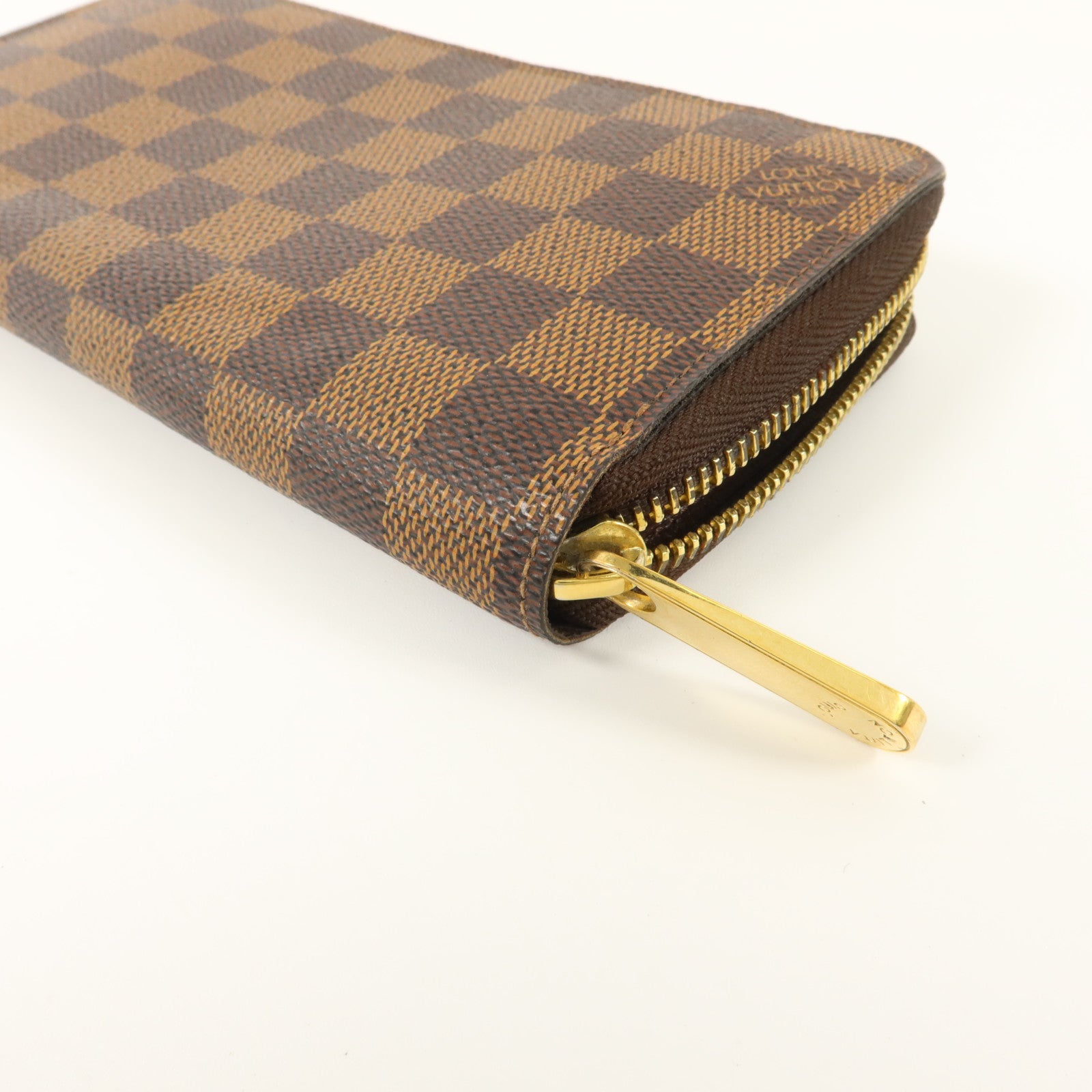 LOUIS VUITTON Damier Zipper Wallet金扣長錢包