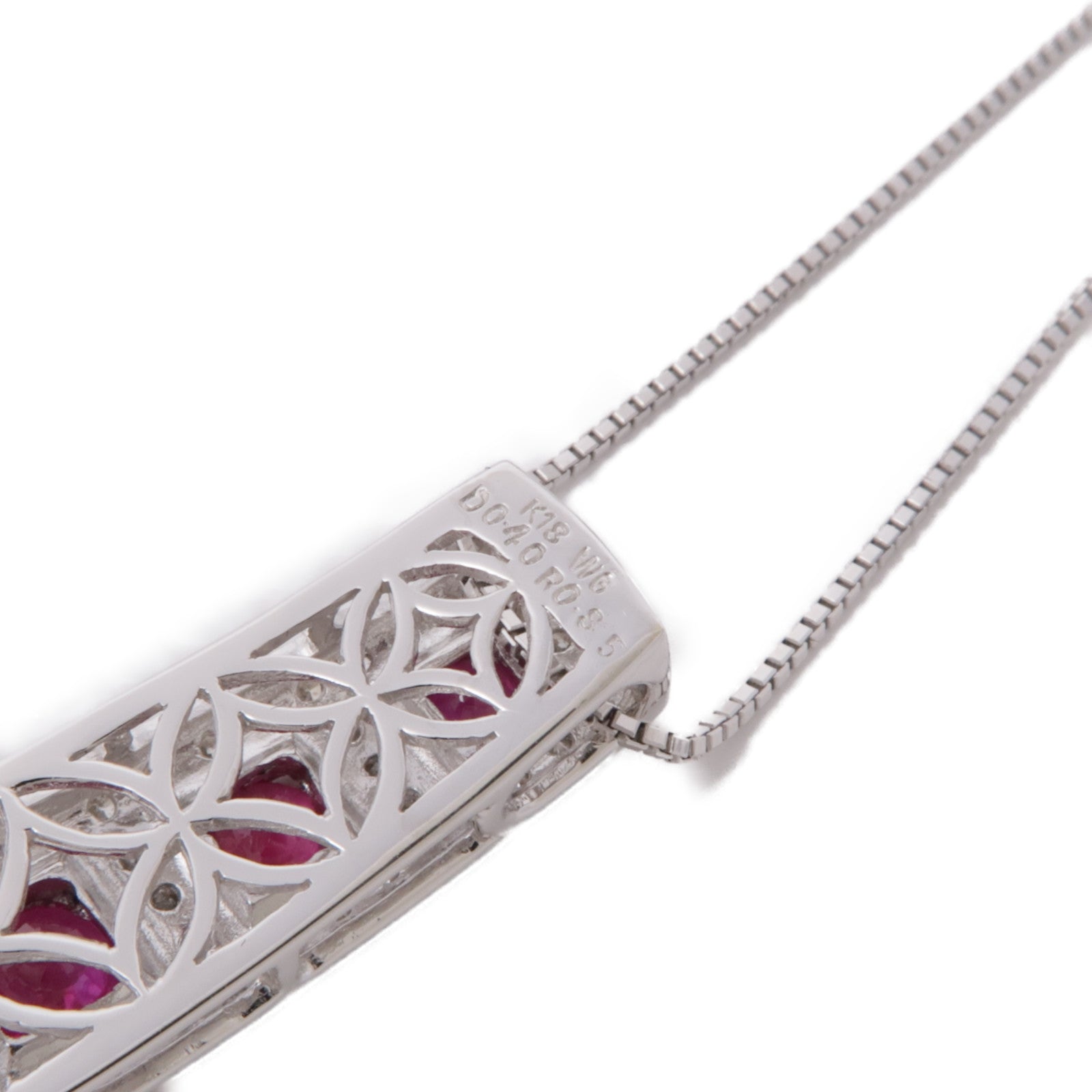 JEWELRY 18K白金Ruby Diamond Ring紅寶石/鑽石項鍊