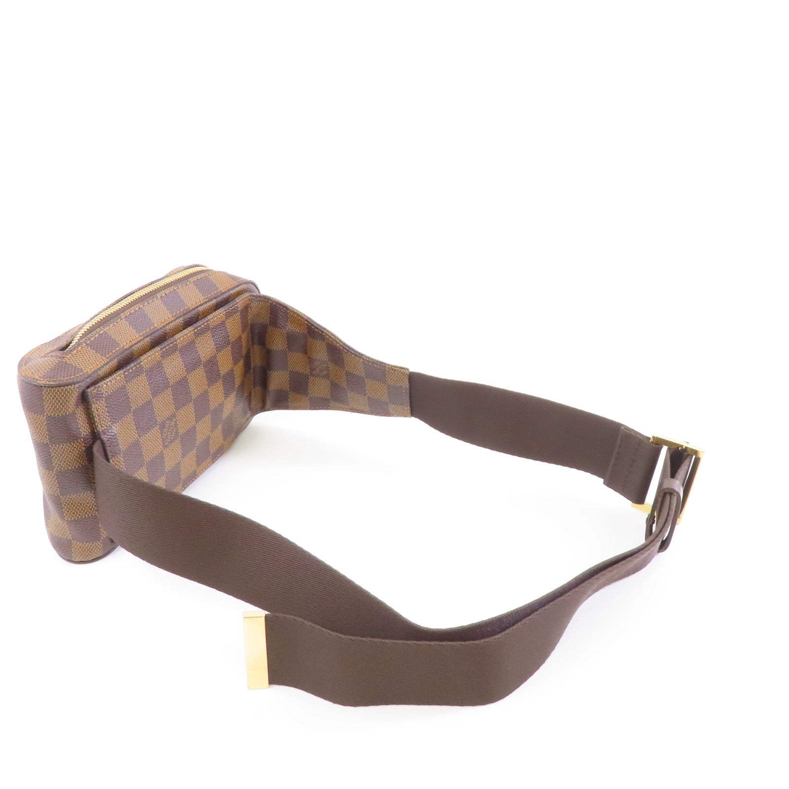 LOUIS VUITTON Damier Ebene Geronimos金扣腰包啡色