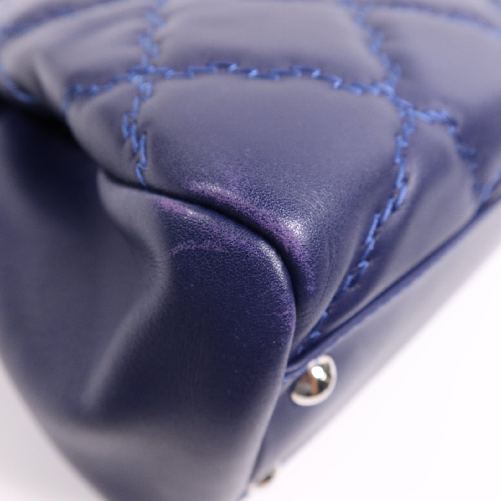 CHANEL 牛皮皮革Shoulder Bag銀扣鏈帶肩背袋