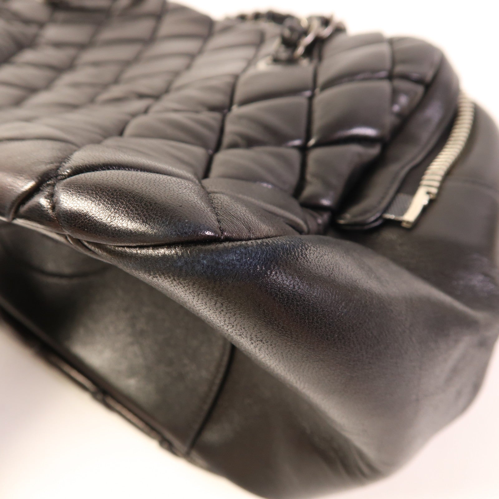 CHANEL 皮革Chain Shoulder Bag銀扣肩背袋