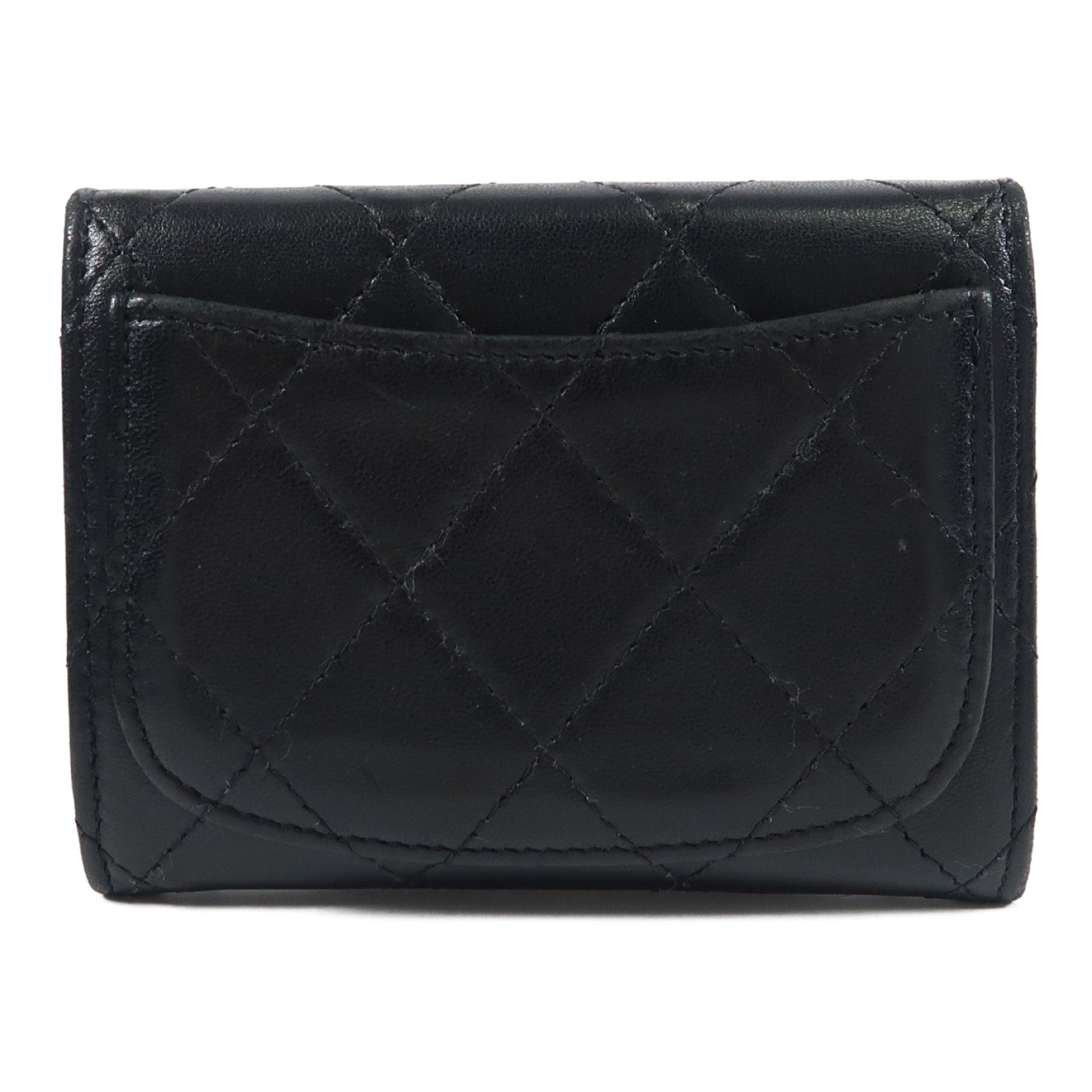 CHANEL 羊皮皮革Card case銀扣卡片套