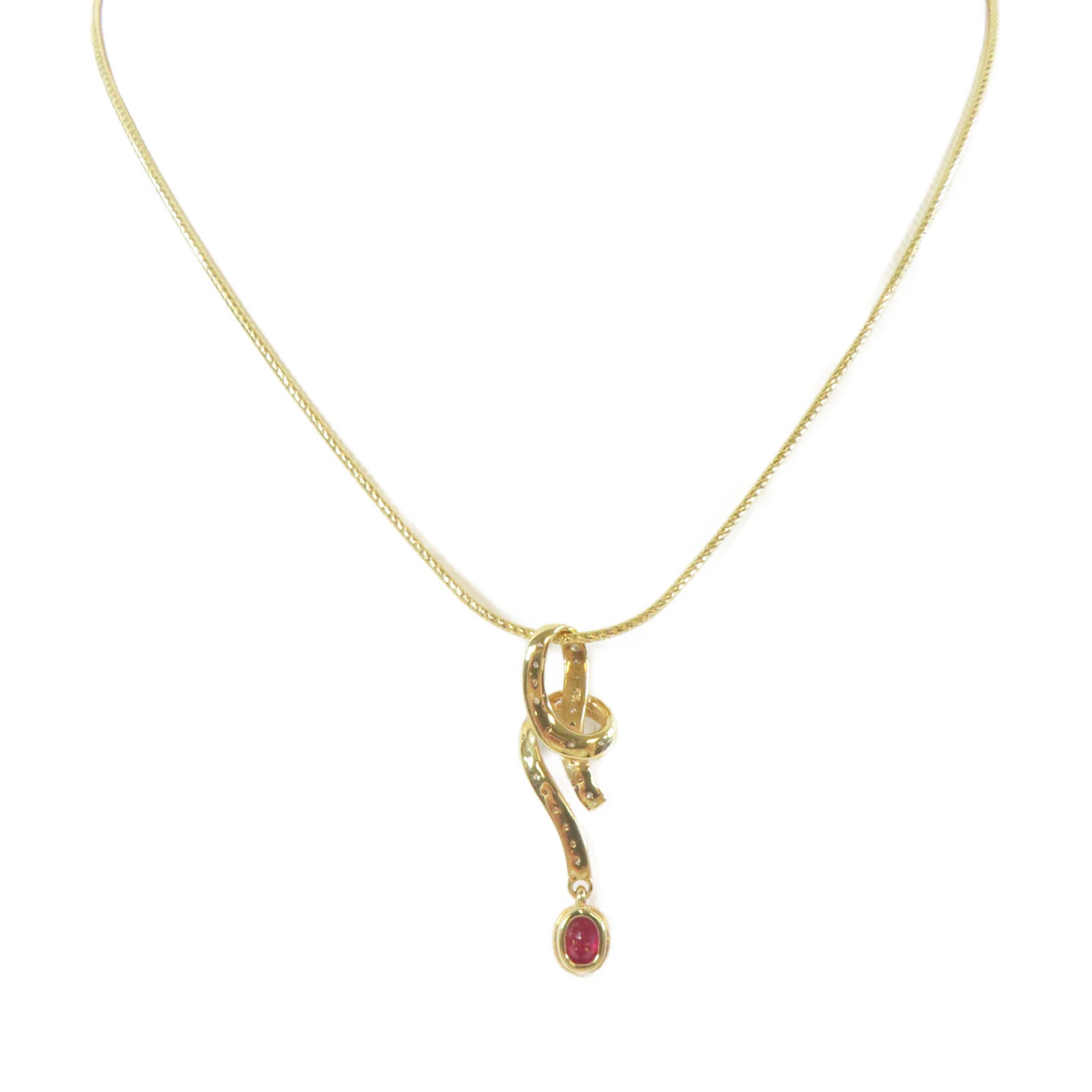 JEWELRY 【激減優惠】18K黃金Ruby Necklace紅寶石項鍊#40cm