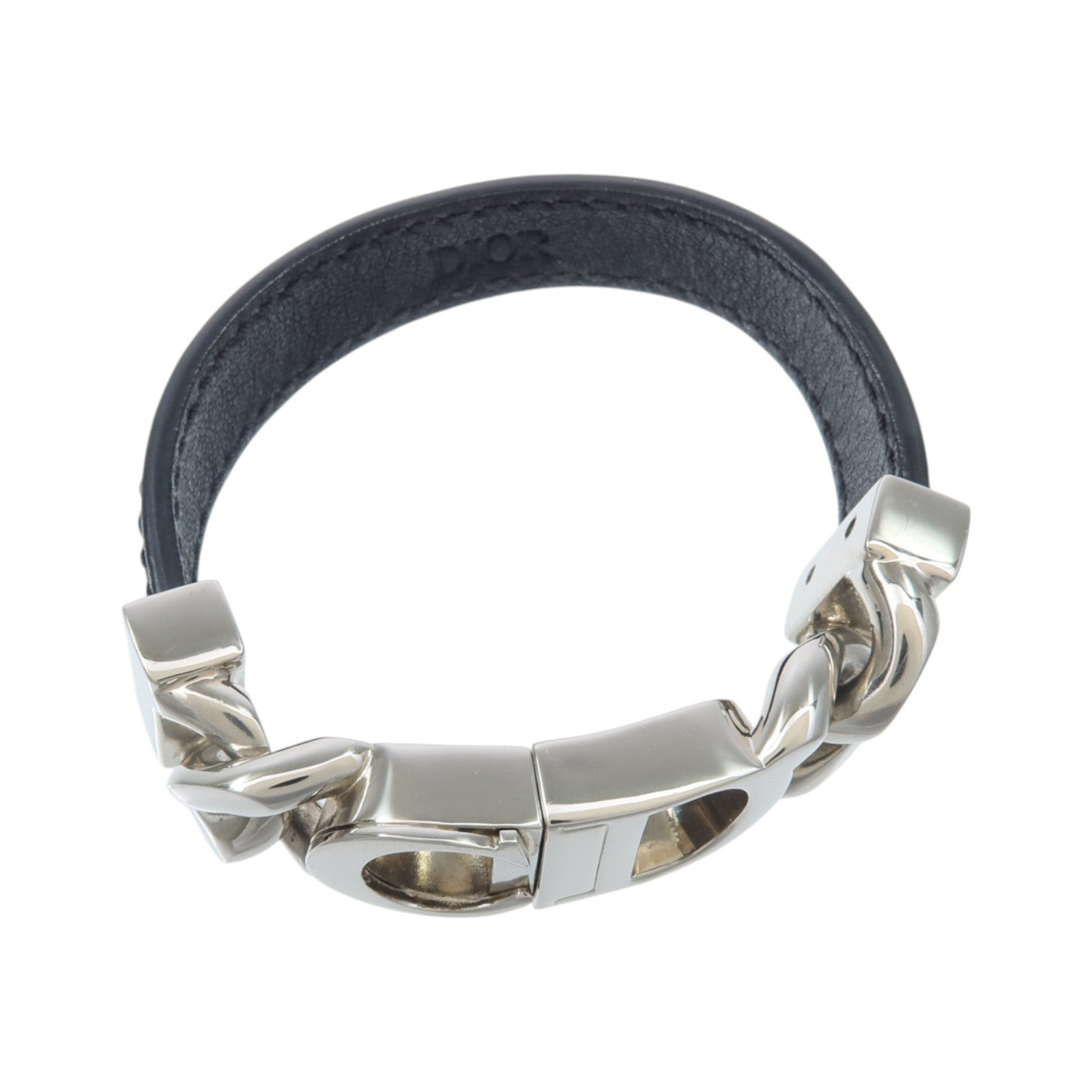 Dior 牛皮皮革/金屬CD Icon Bracelet手鏈